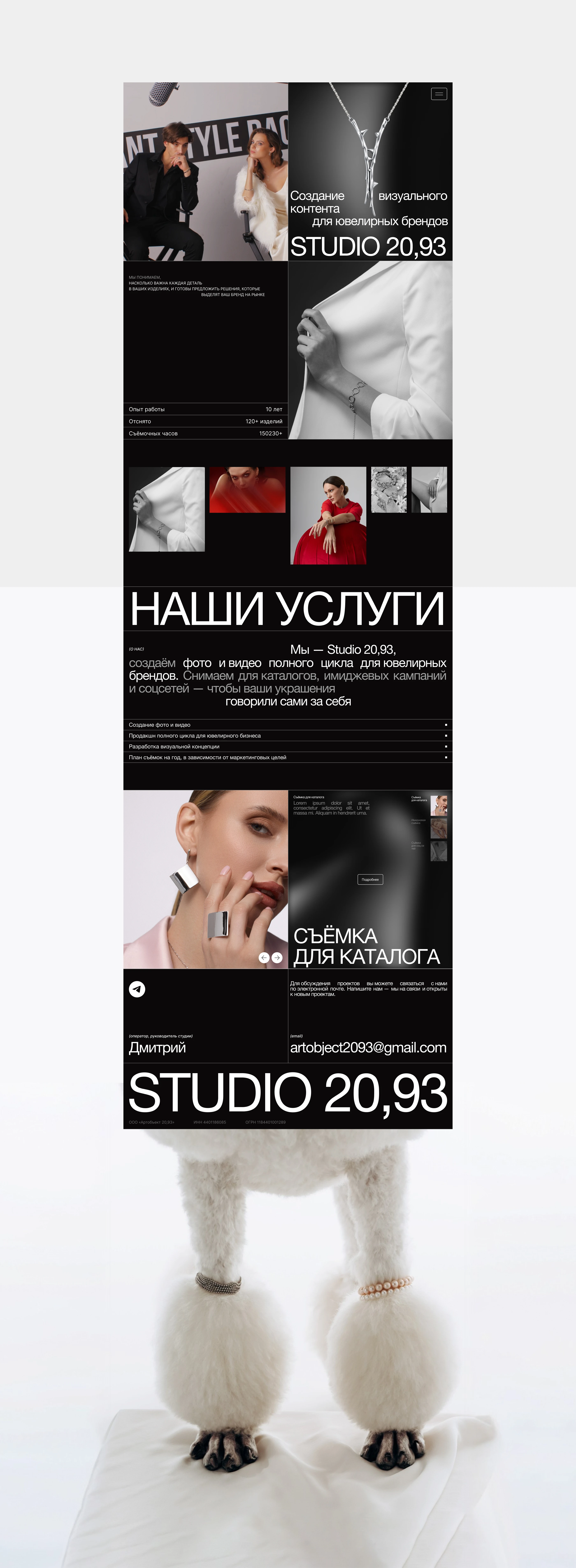 Website for Studio 20,93 — Изображение №2 — Интерфейсы на Dprofile