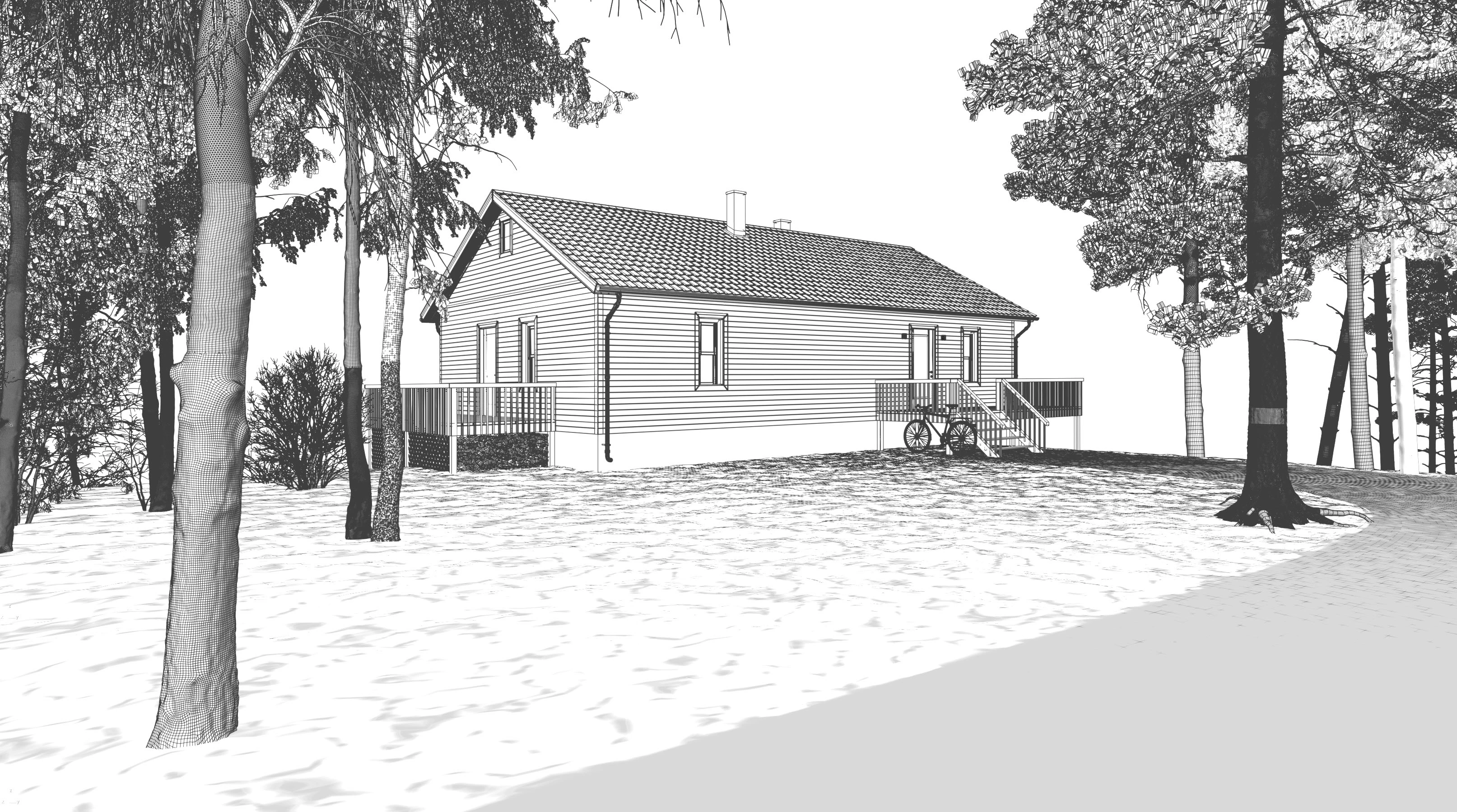 Загородный дом — Изображение №4 — Иллюстрация, 3D на Dprofile