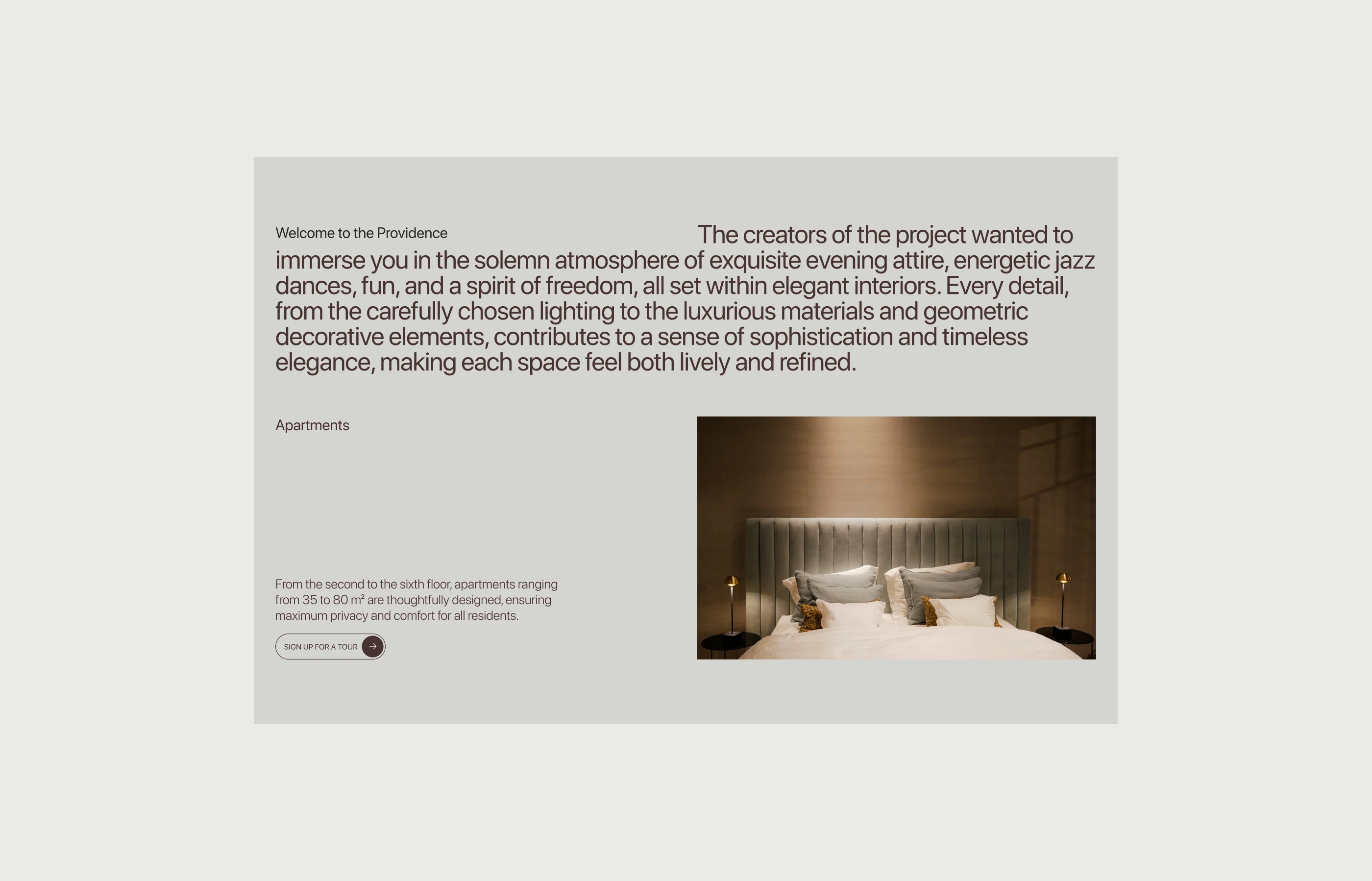 Providence Club House. Website Design. — Изображение №4 — Интерфейсы, Графика на Dprofile