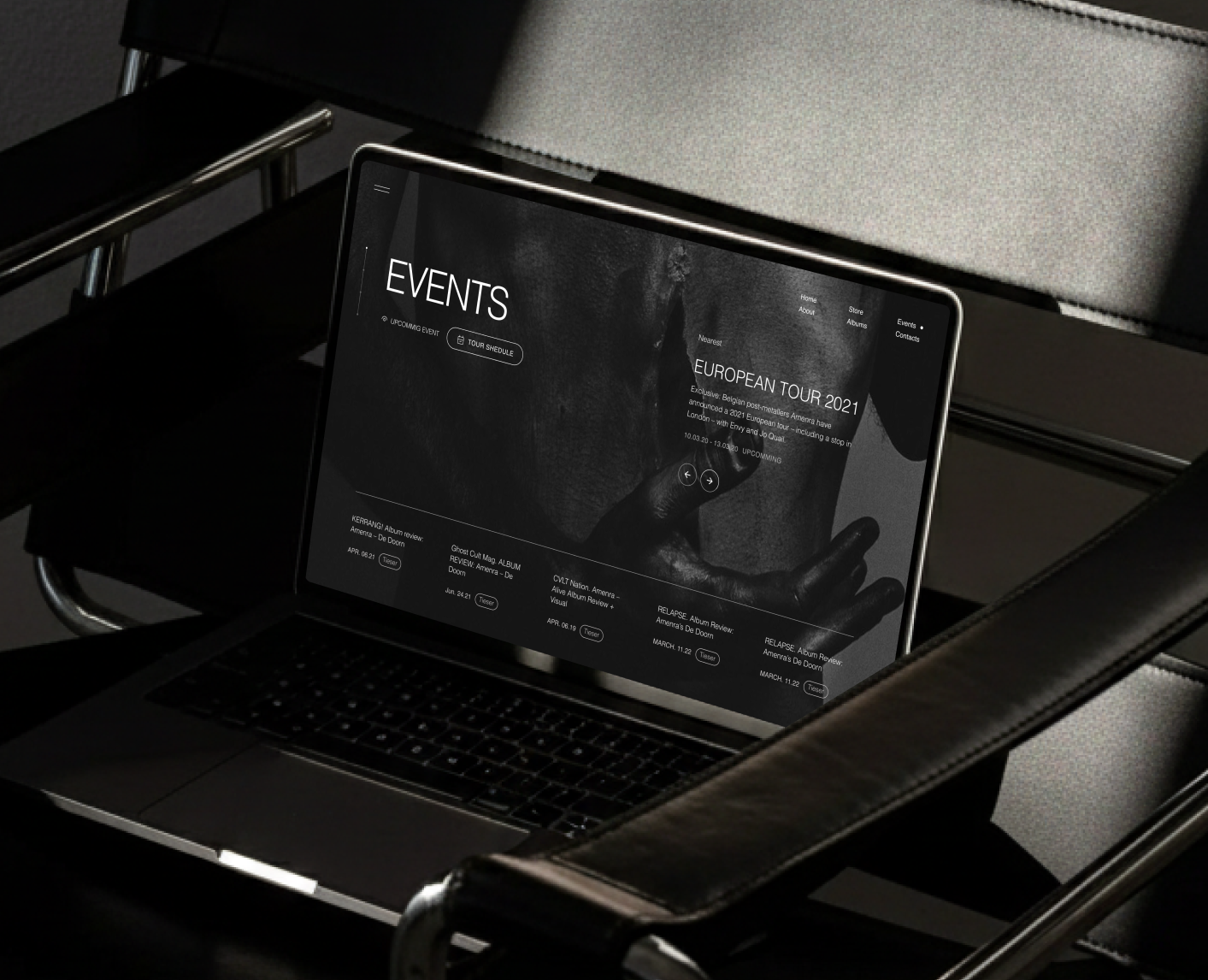 Amenra Band web-site design. — Интерфейсы на Dprofile