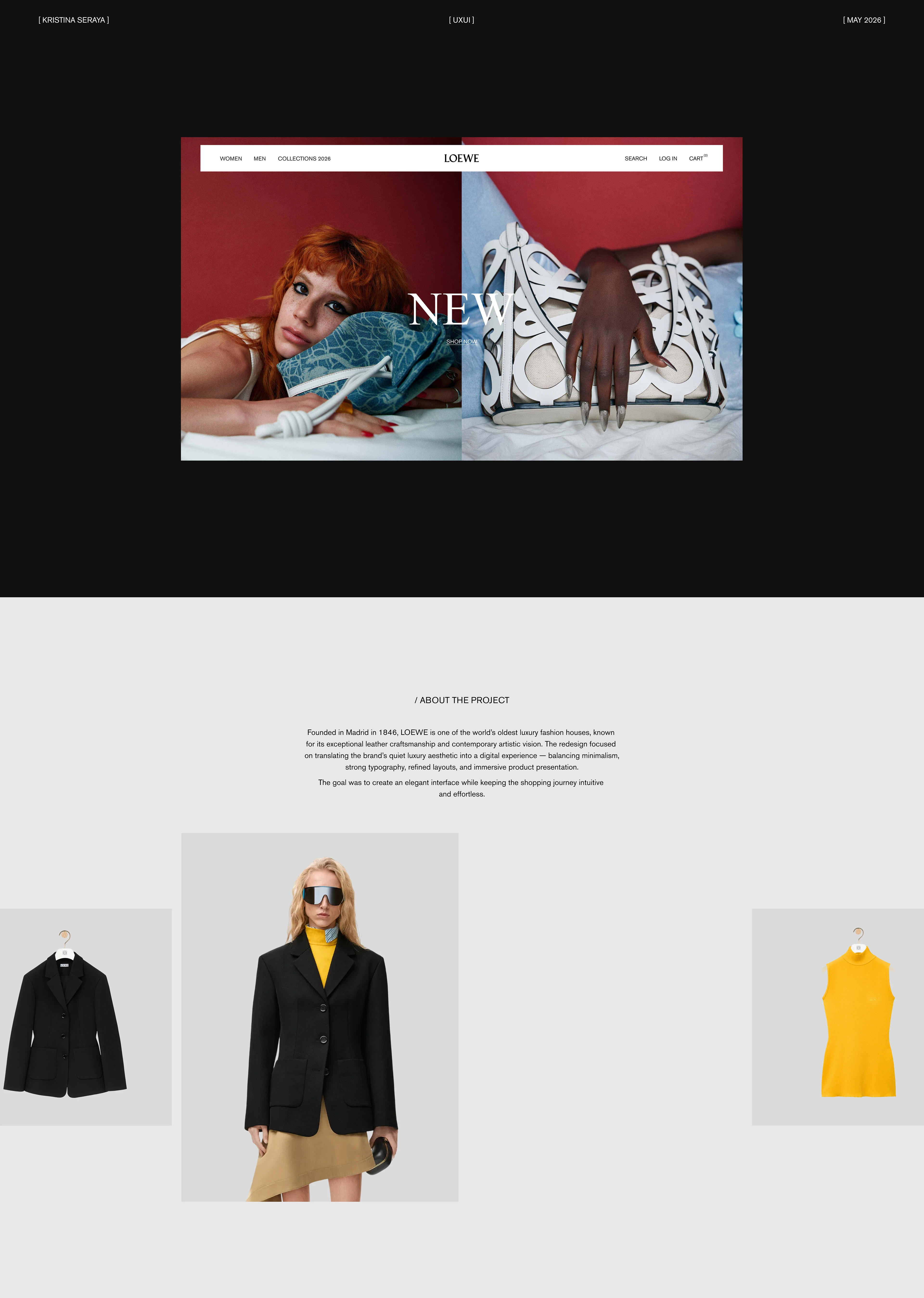 LOEWE | Интернет-магазин одежды — Изображение №1 — Интерфейсы на Dprofile