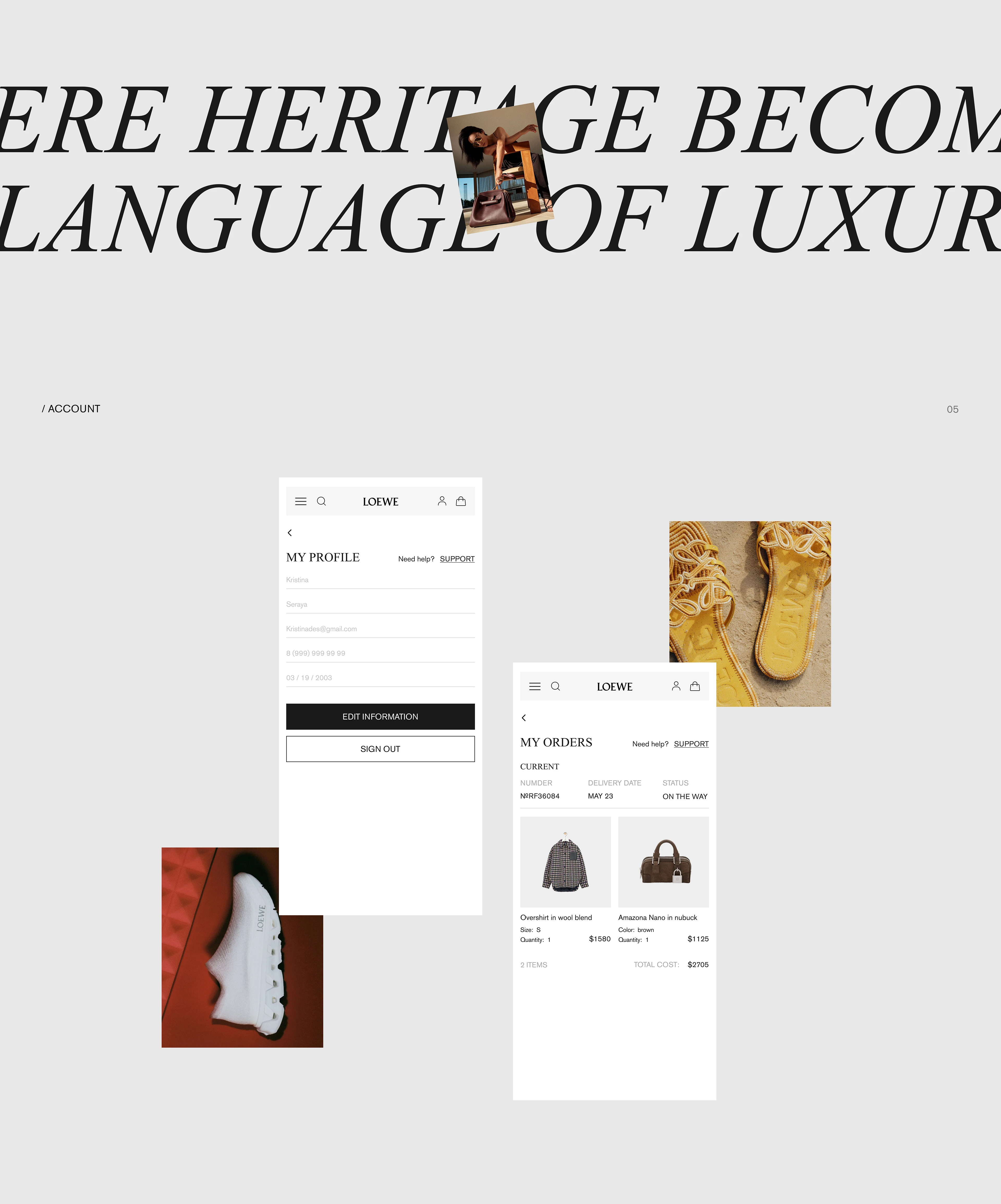 LOEWE | Интернет-магазин одежды — Изображение №7 — Интерфейсы на Dprofile