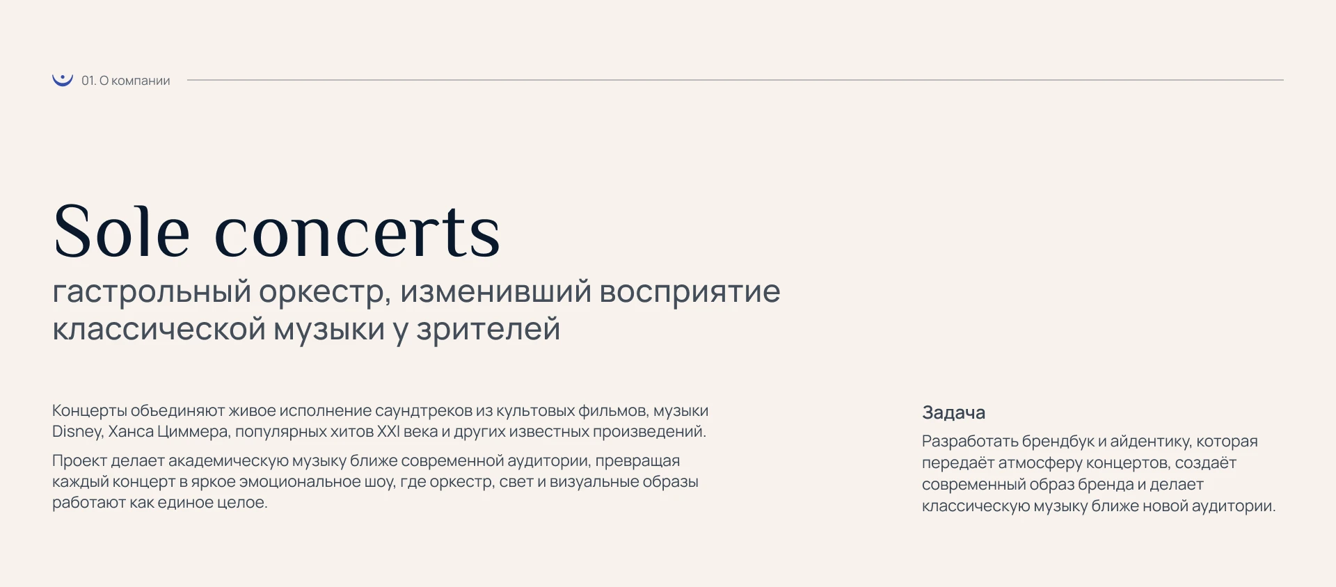 Брендбук для гастрольного оркестра «Sole concerts» — Изображение №2 — Брендинг на Dprofile