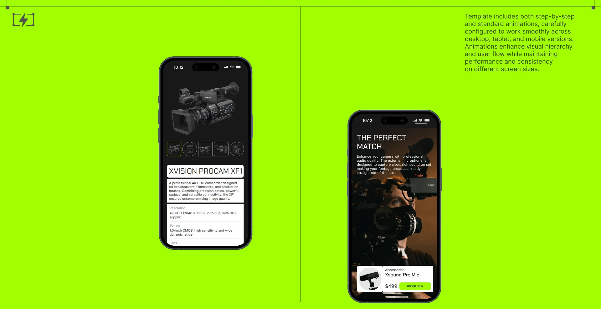 Landing page template XVISION — Изображение №10 — Интерфейсы на Dprofile