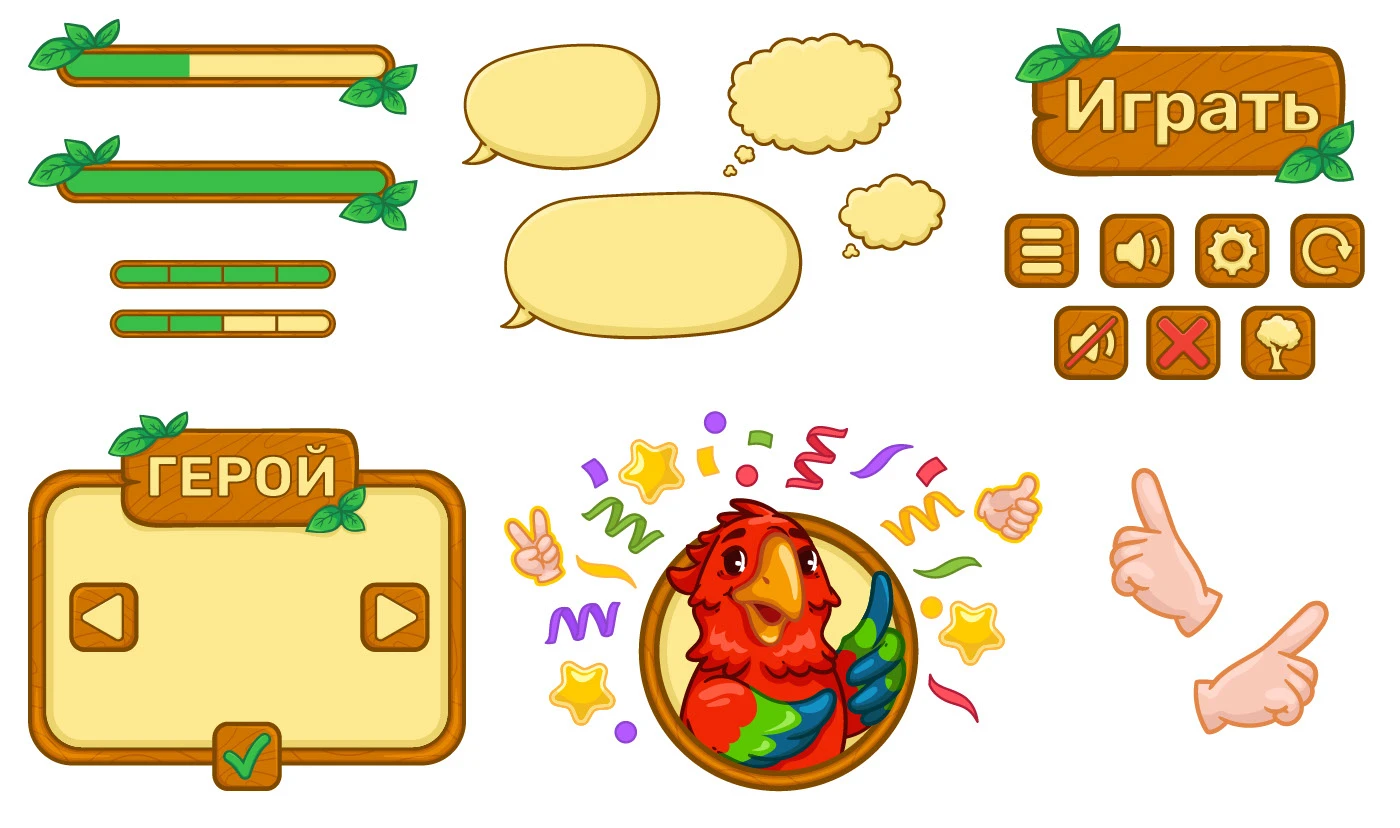 Детская казуальная игра для мобильных телефонов — Изображение №2 — Интерфейсы, Иллюстрация на Dprofile