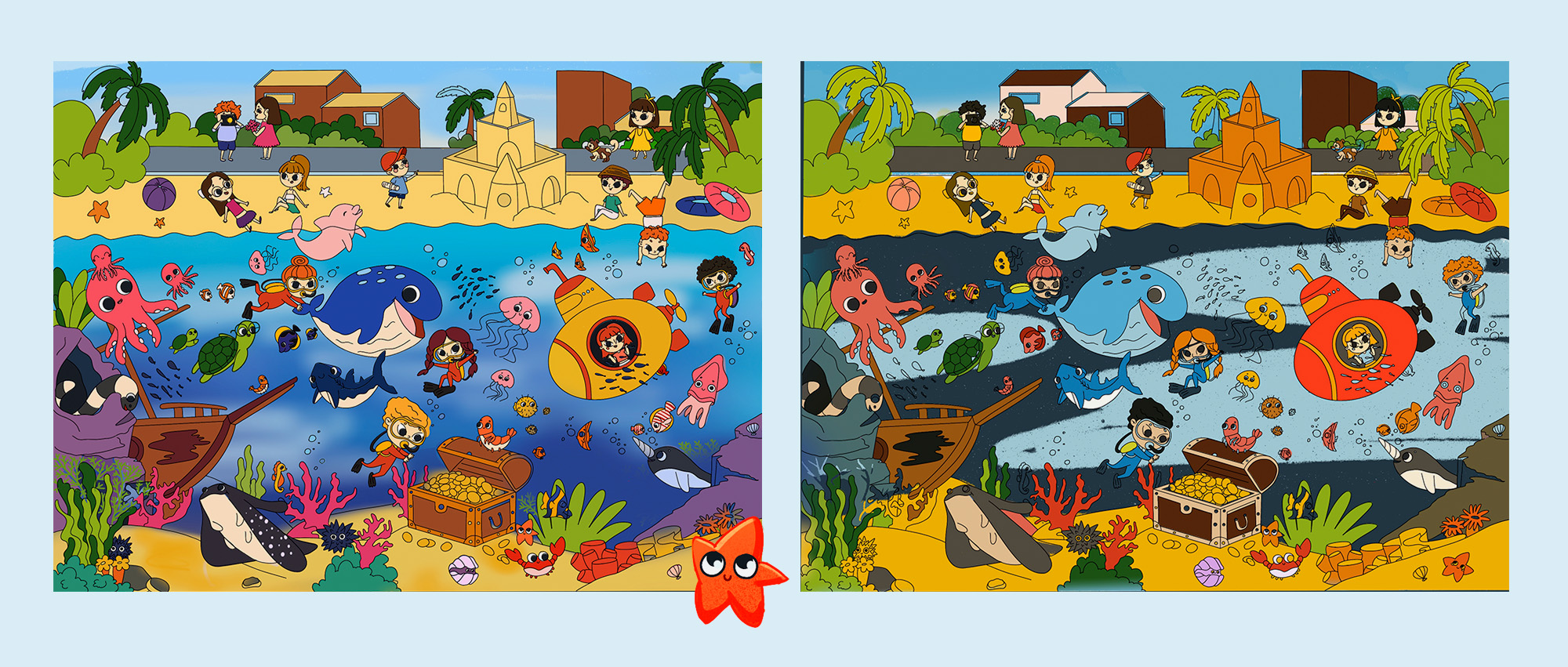 Детские виммельбух пазлы “Подводный мир. Морские животные” — Изображение №5 — Брендинг, Иллюстрация на Dprofile