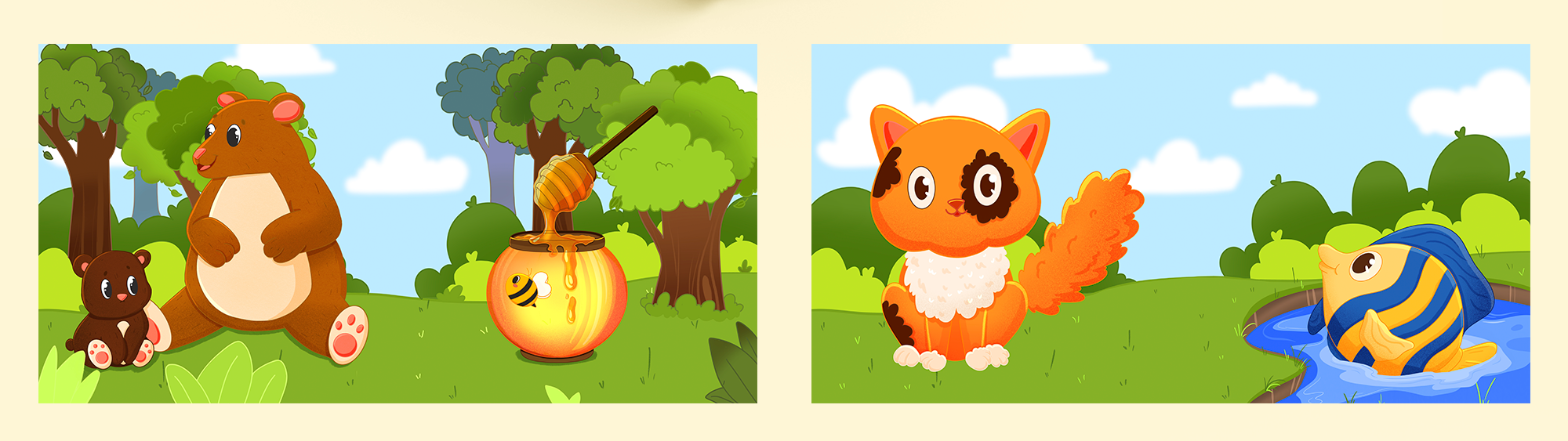 Детские логические пазлы "Животные". Детские пазлы-половинки — Изображение №12 — Брендинг, Иллюстрация на Dprofile