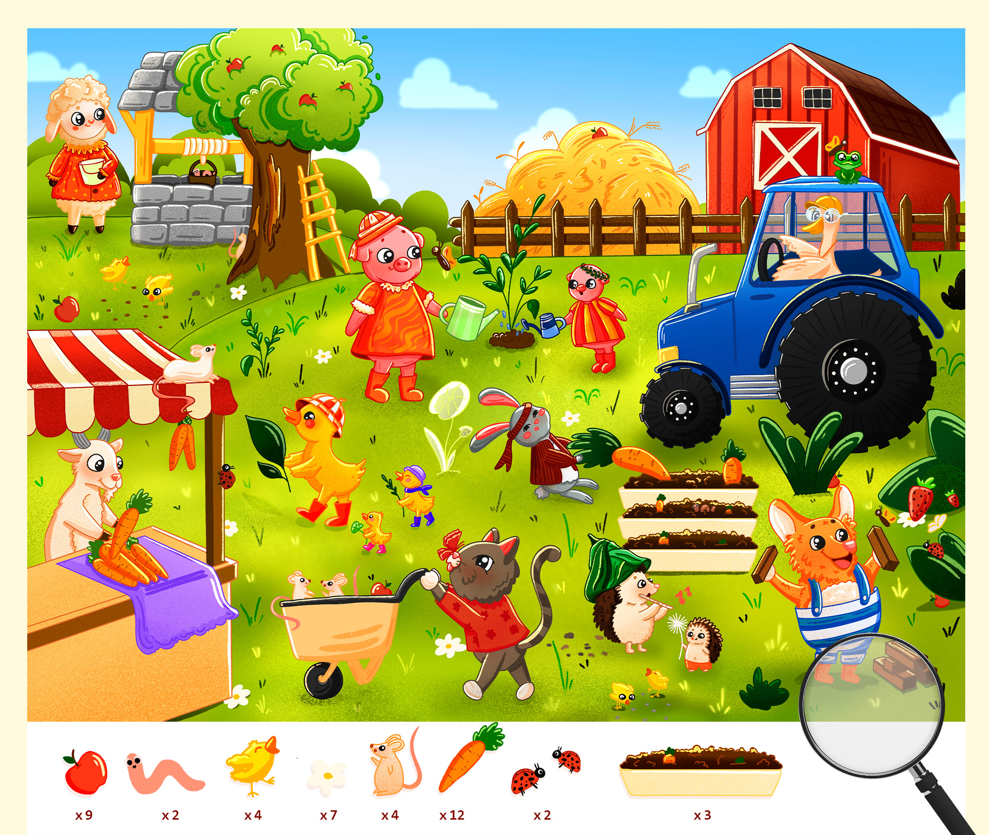 Детский виммельбух "Ферма" — Изображение №6 — Иллюстрация на Dprofile