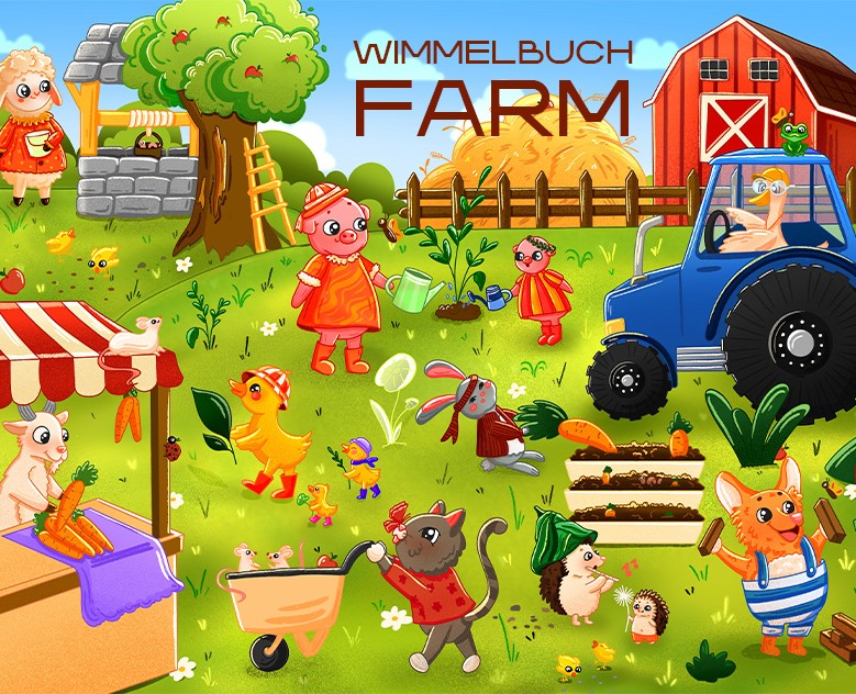 Детский виммельбух "Ферма" на Dprofile