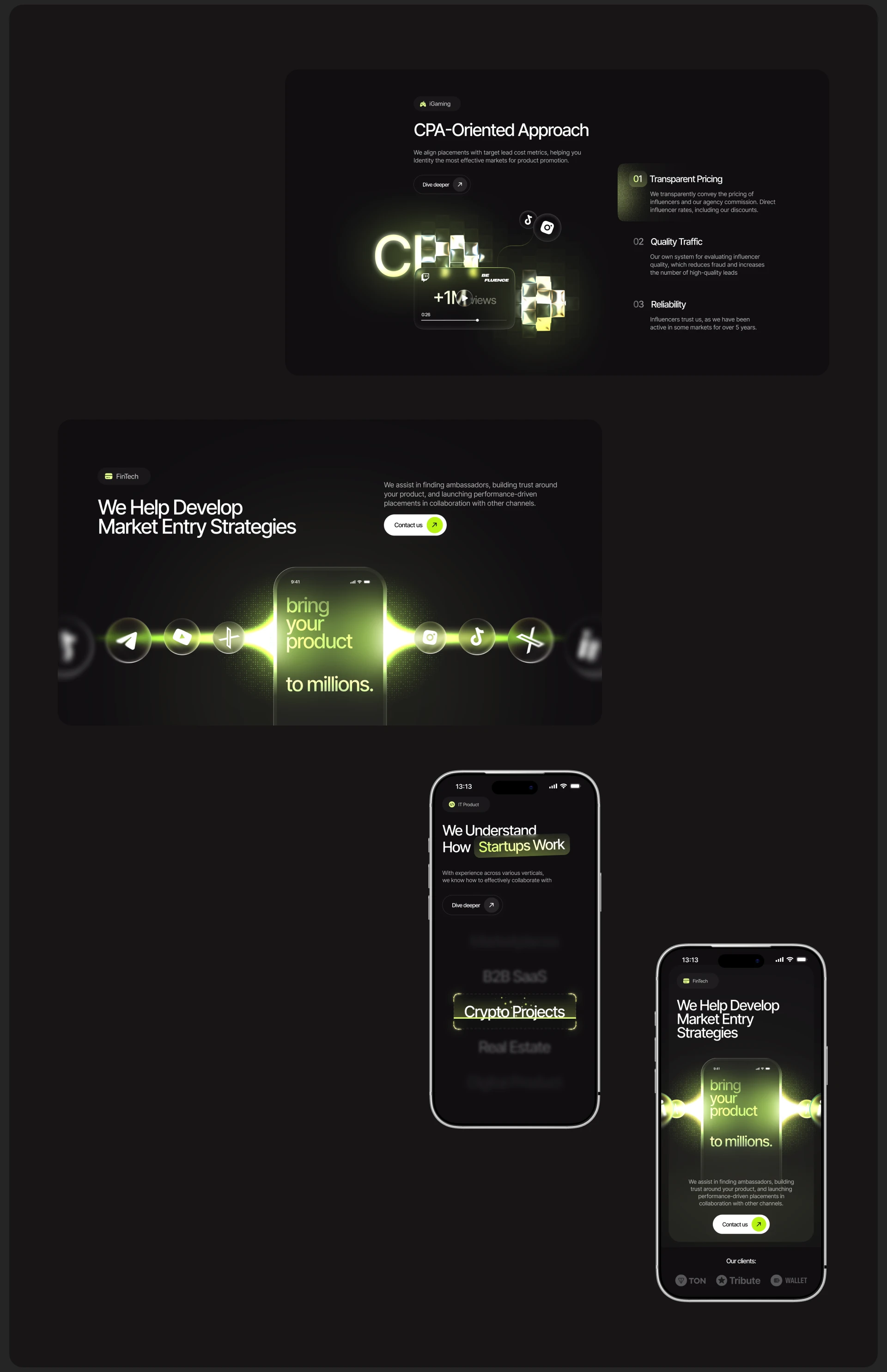 BeFluence landing-page redesign — Изображение №8 — Интерфейсы на Dprofile