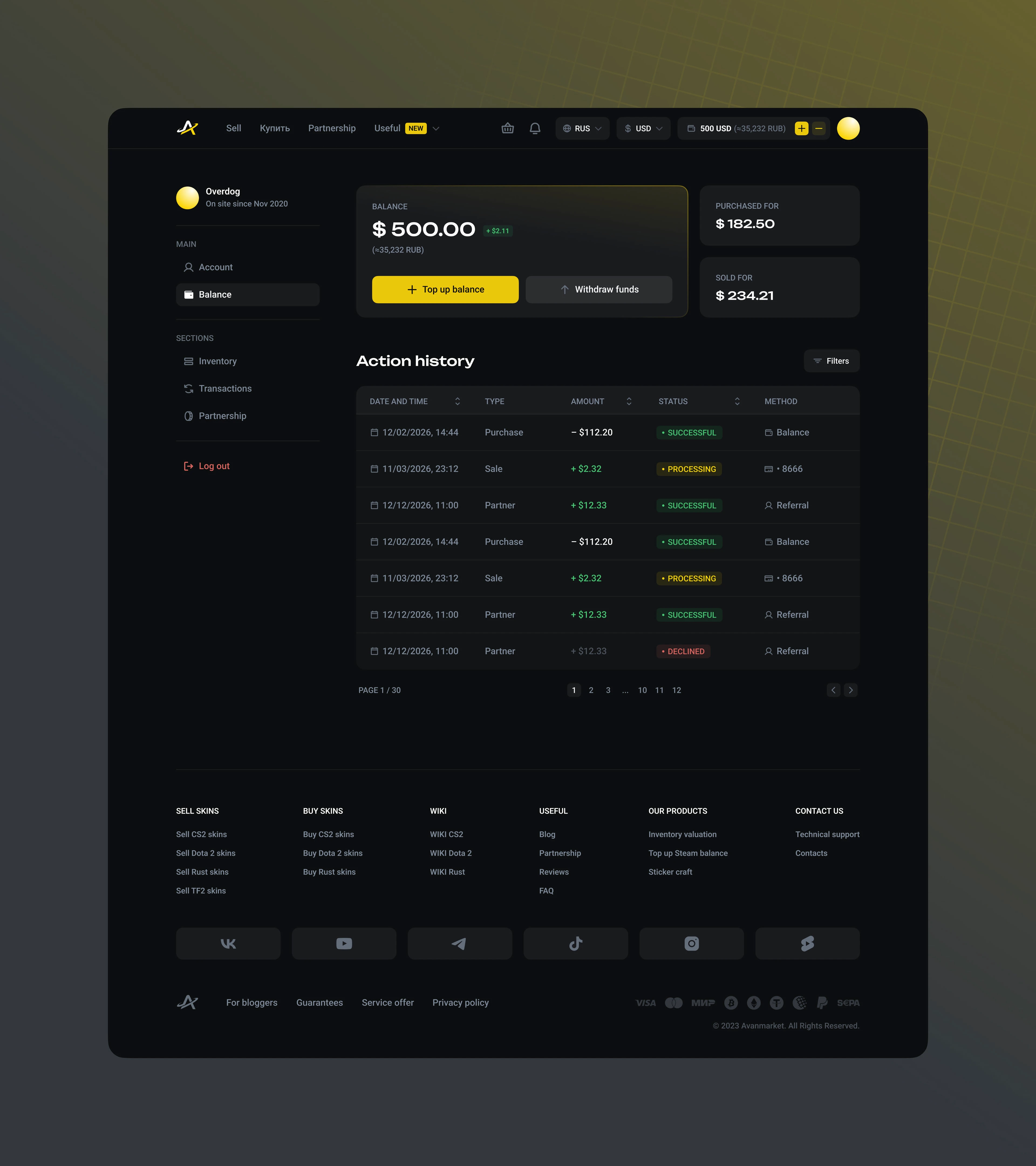 AvanMarket – UI/UX Redesign — Изображение №10 — Интерфейсы на Dprofile