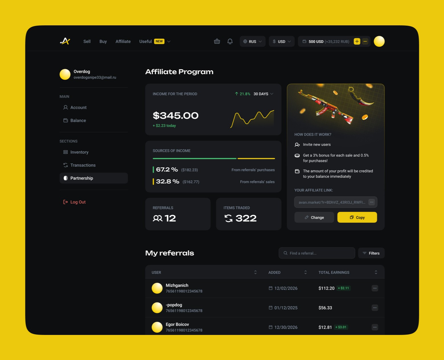 AvanMarket – UI/UX Redesign — Интерфейсы на Dprofile