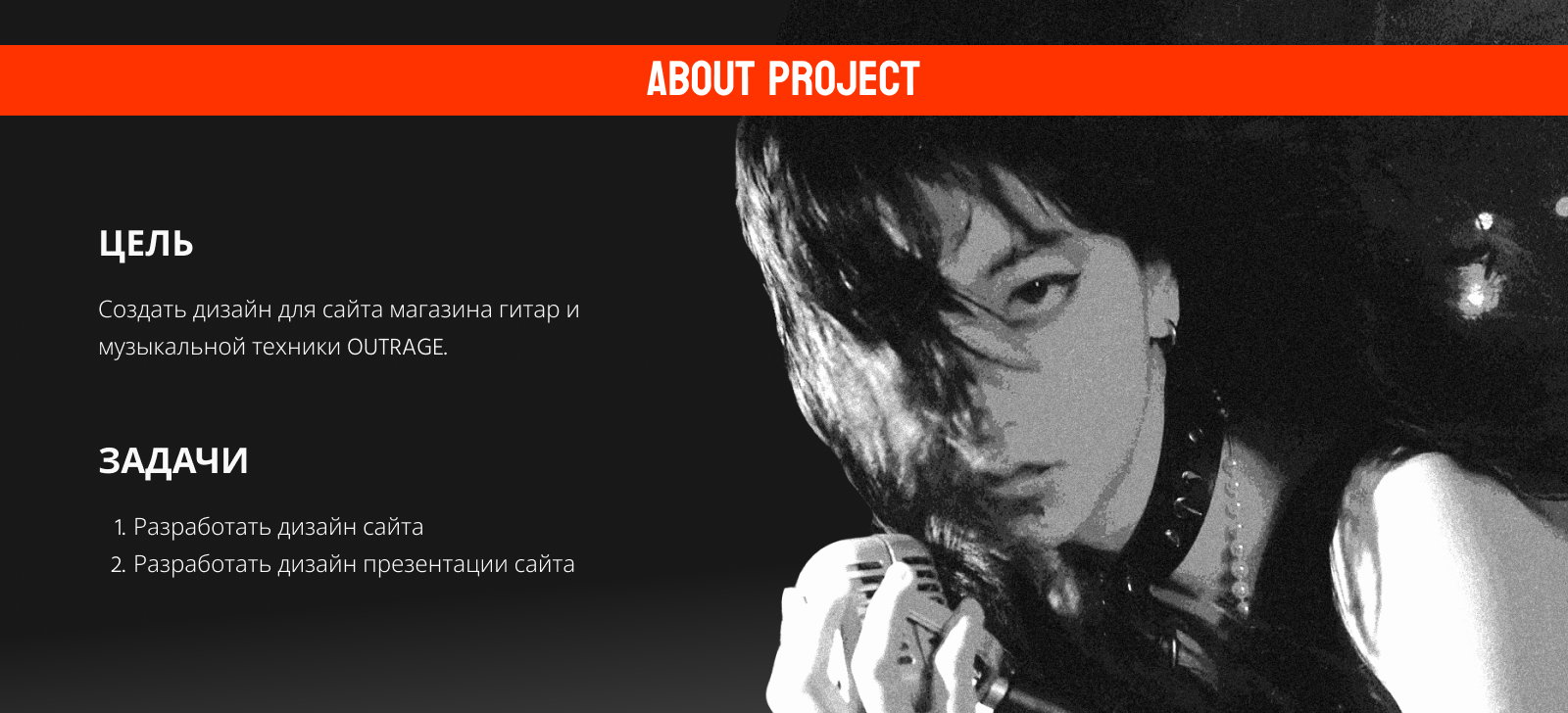 OUTRAGE | Дизайн Магазина Гитар Сайта — Изображение №2 — Интерфейсы на Dprofile