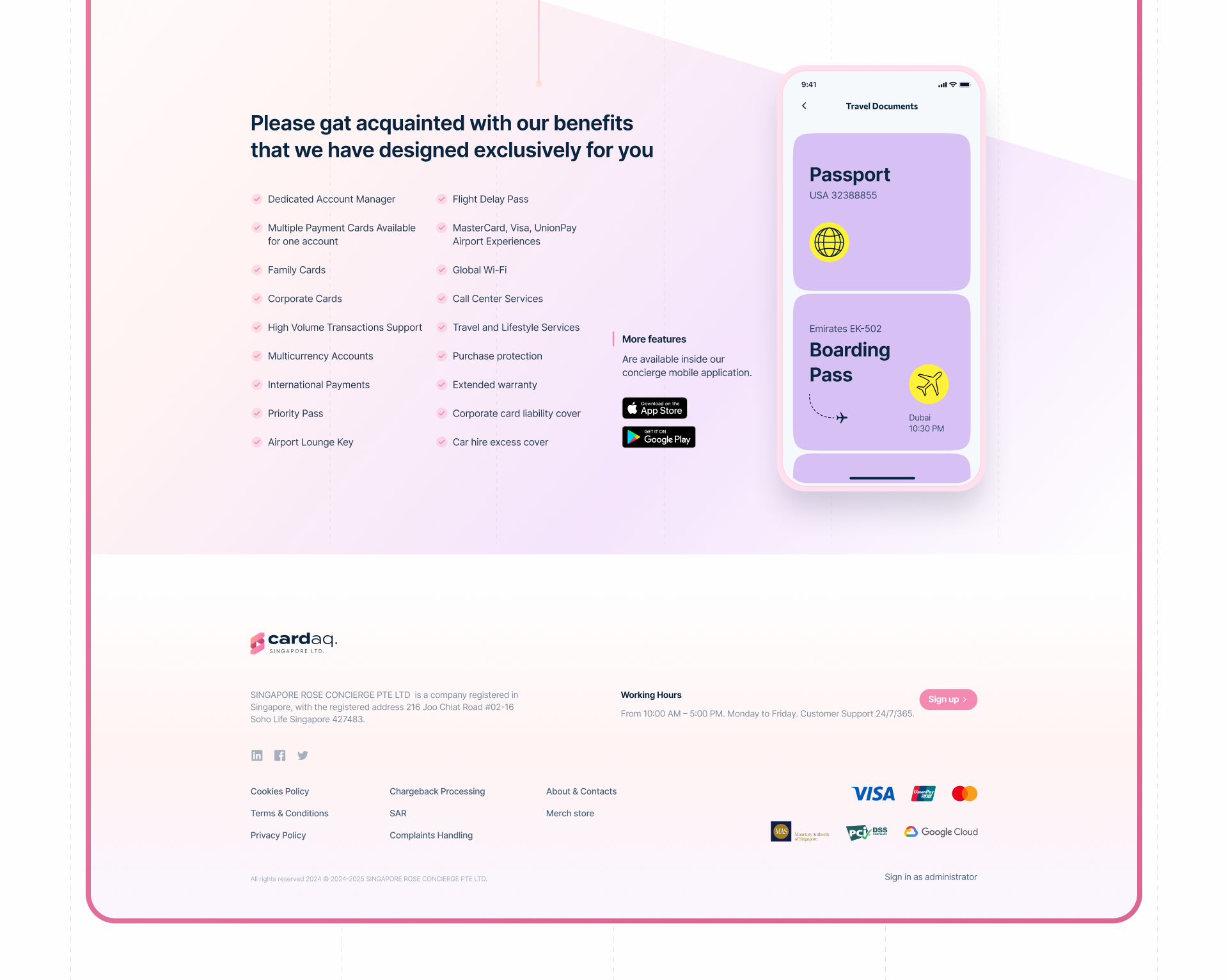 Cardaq Singapore: Website for concierge company — Изображение №6 — Интерфейсы, Брендинг на Dprofile