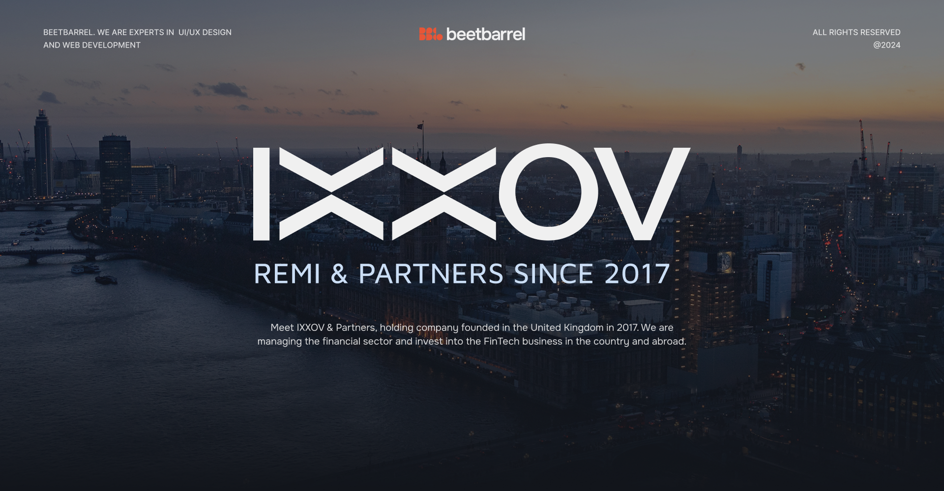 Website design for financial holding - IXXOV — Изображение №1 — Интерфейсы, Брендинг на Dprofile
