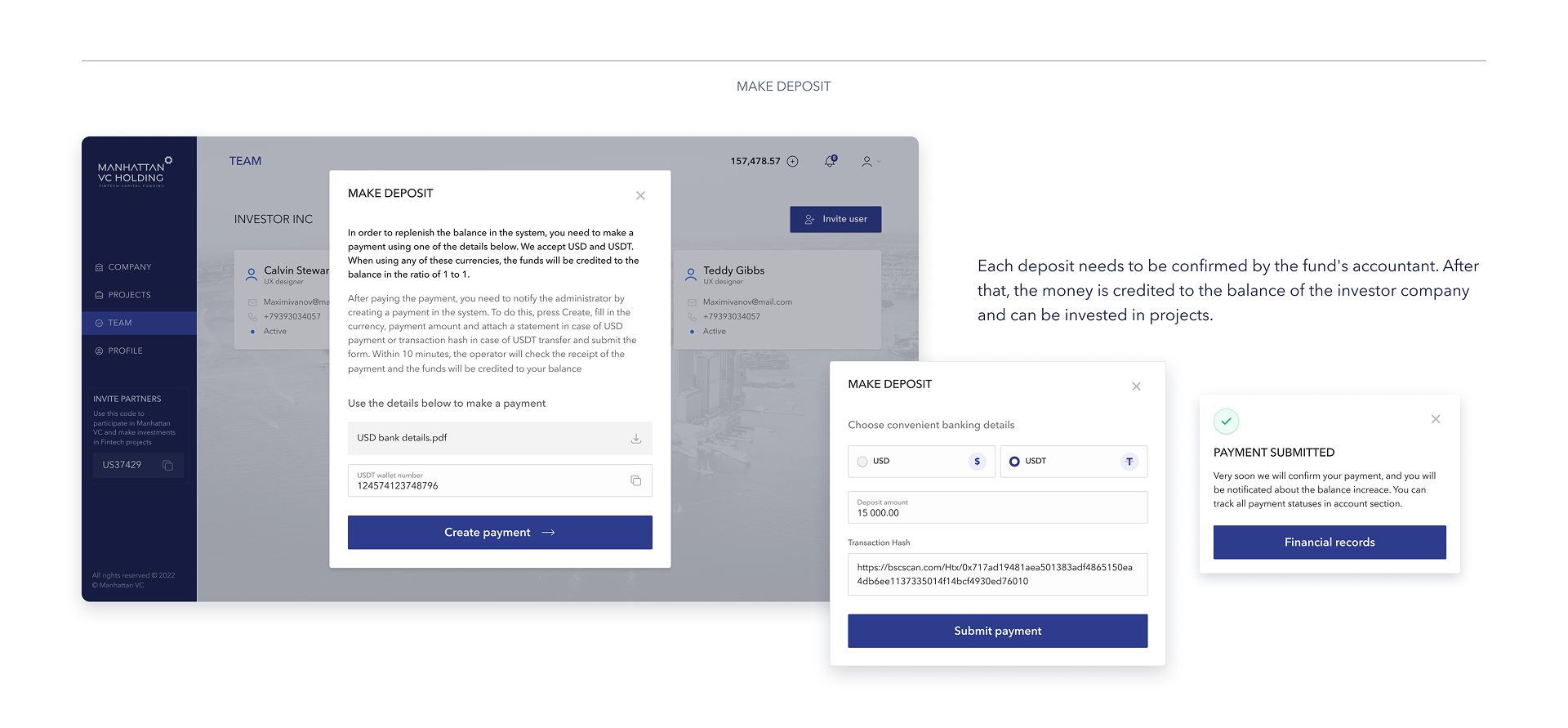 Manhattan VC Fund backoffice — Изображение №7 — Интерфейсы на Dprofile
