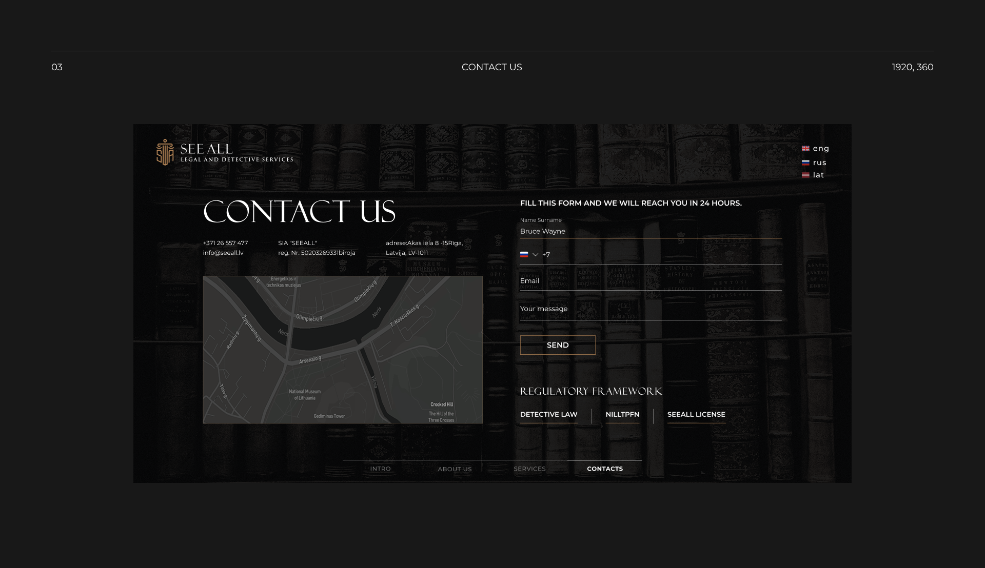 SEEALL Legal & Detective bureau — Изображение №5 — Интерфейсы, Брендинг на Dprofile
