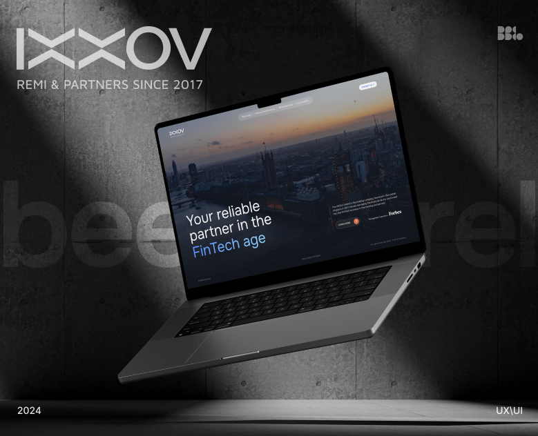Website design for financial holding - IXXOV — Интерфейсы, Брендинг на Dprofile