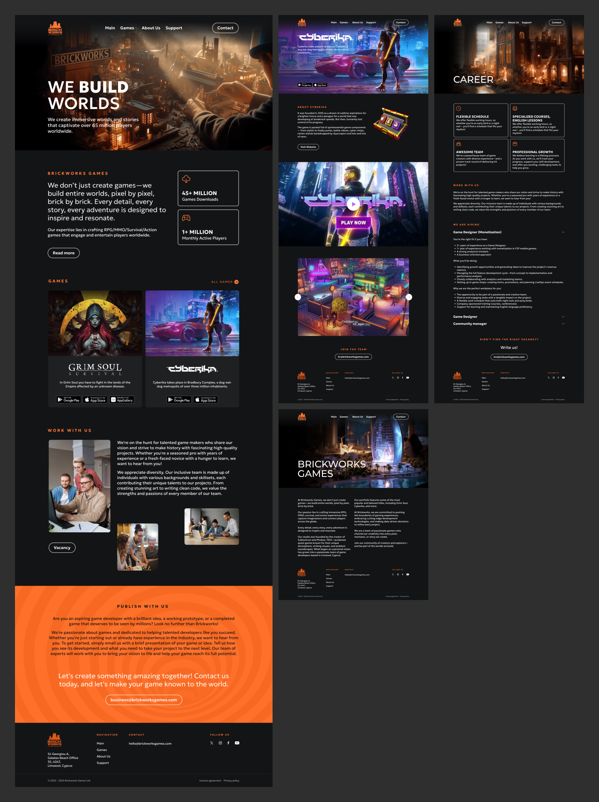 Сайт для разработчиков мобильных игр «Brickworks Games» — Изображение №3 — Интерфейсы на Dprofile