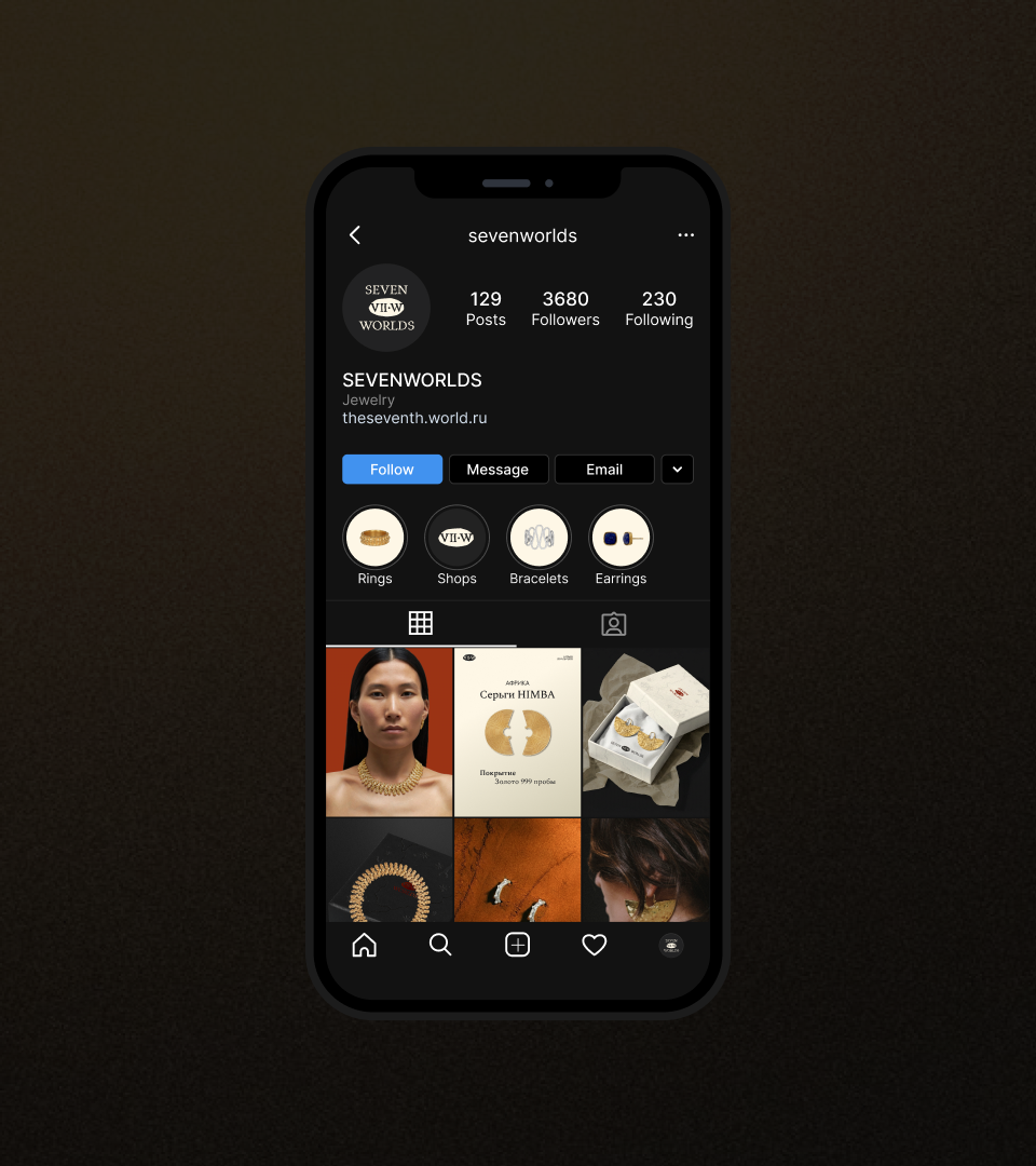 Фирменный стиль бренда украшений SEVENWORLDS — Изображение №18 — Брендинг на Dprofile