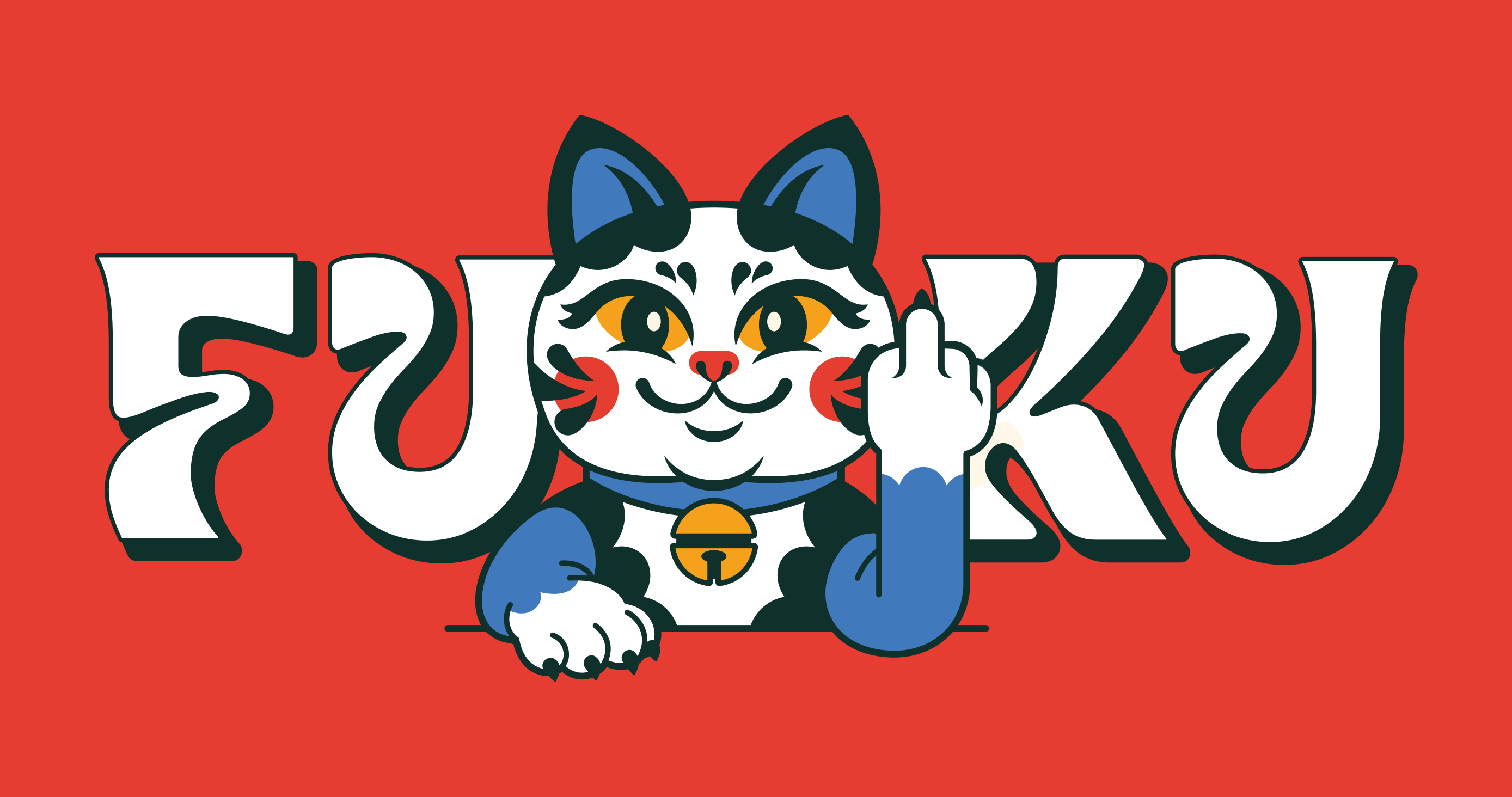 Принт «МАНЭКИ-НЭКО» | FUKU — Изображение №1 — Брендинг, Иллюстрация на Dprofile