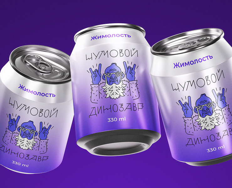 Упаковка шипучки «Чумовой Динозавр» на Dprofile