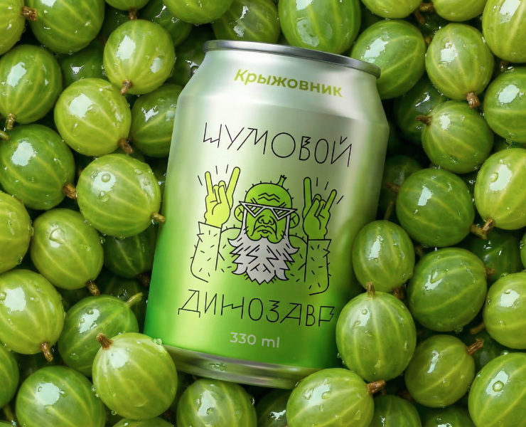 Упаковка шипучки «Чумовой Динозавр» — Брендинг, Иллюстрация на Dprofile