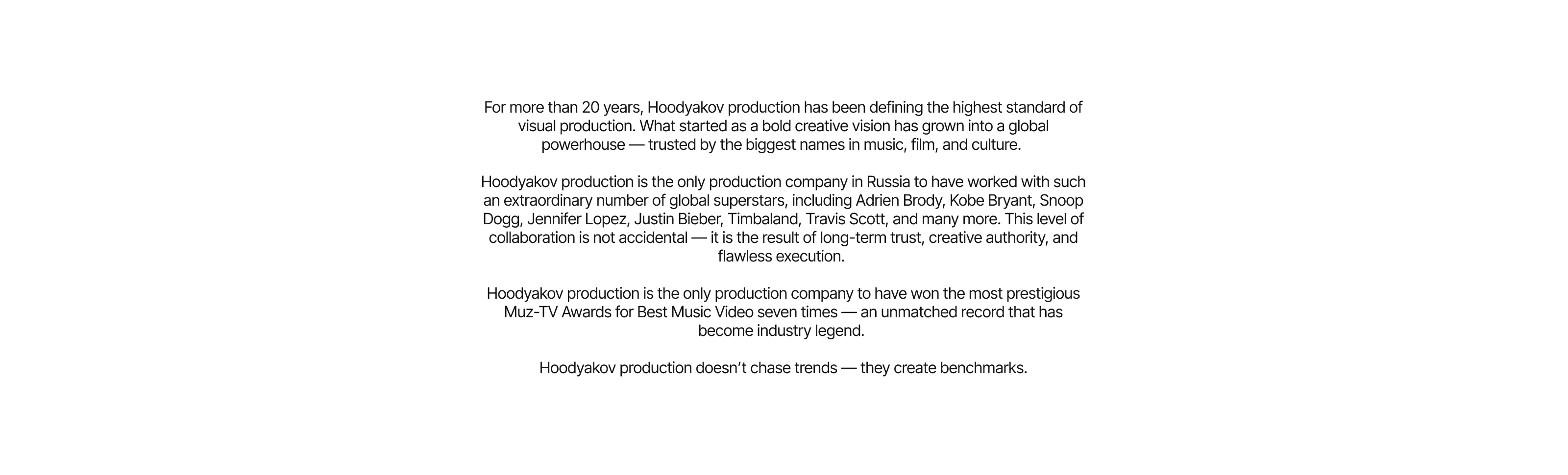Video Production – Hoodyakov Production — Изображение №2 — Интерфейсы на Dprofile