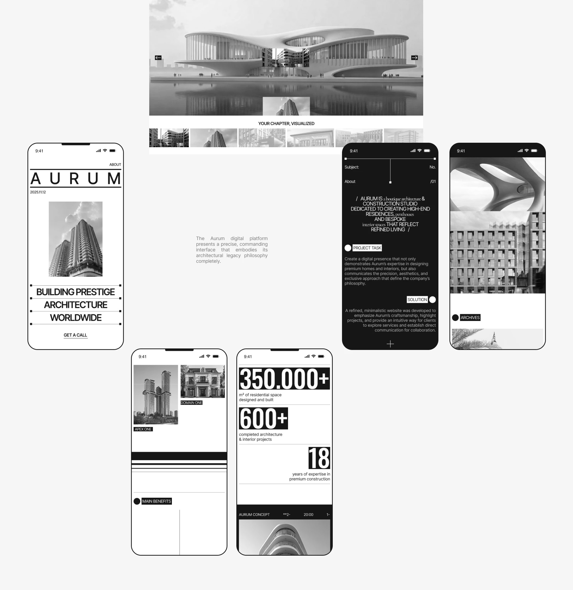 AURUM Architectural Bureau | Corporate website — Изображение №4 — Интерфейсы на Dprofile