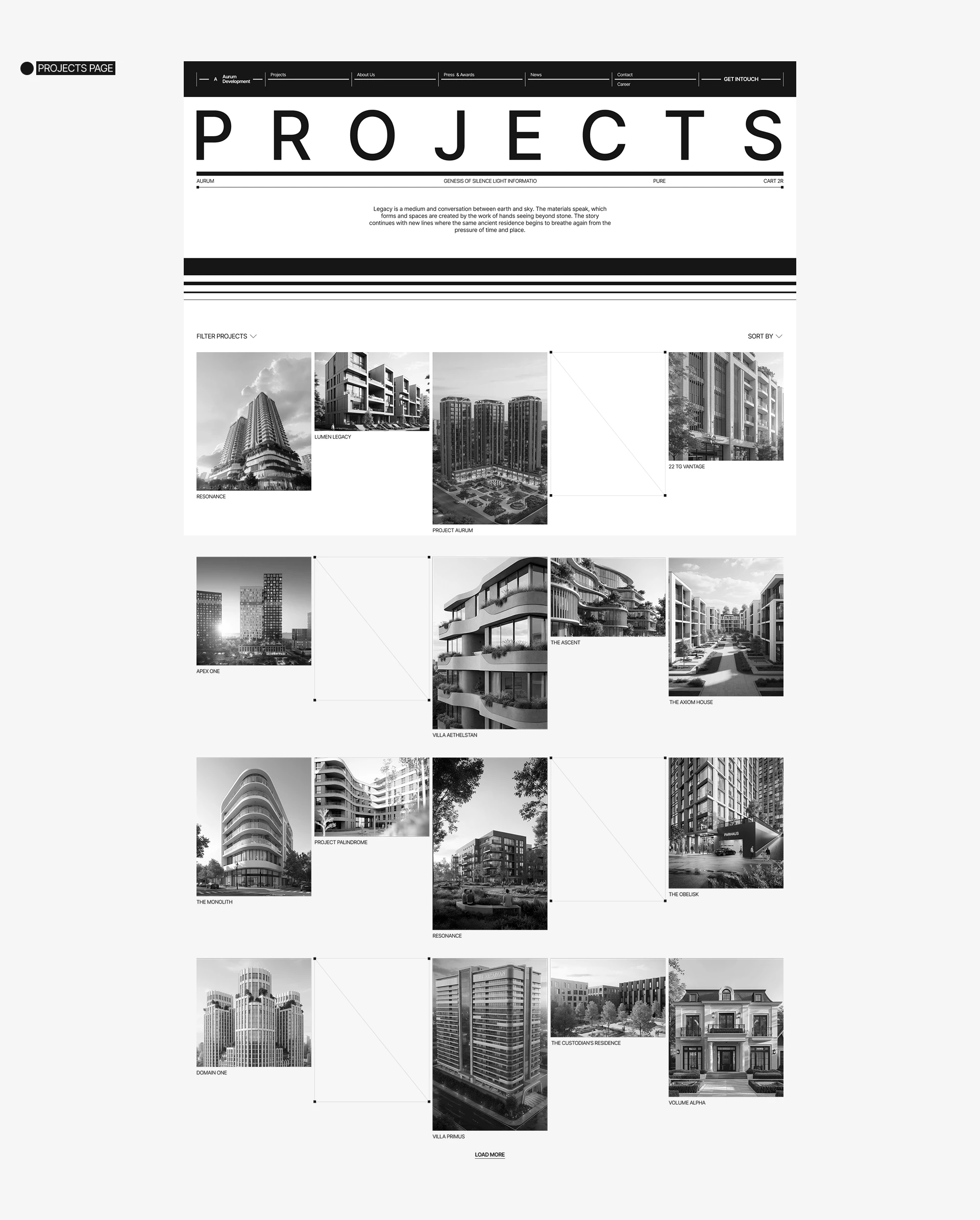 AURUM Architectural Bureau | Corporate website — Изображение №7 — Интерфейсы на Dprofile