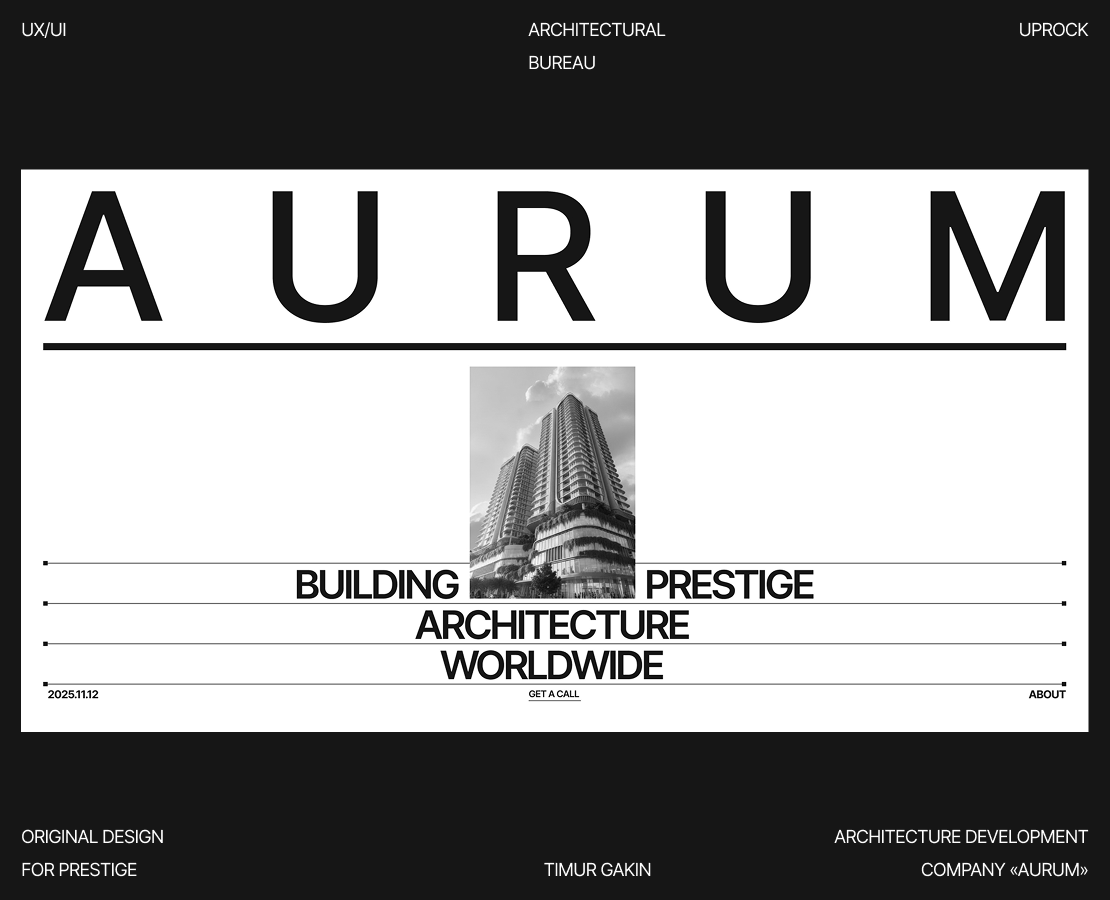 AURUM Architectural Bureau | Corporate website — Интерфейсы на Dprofile
