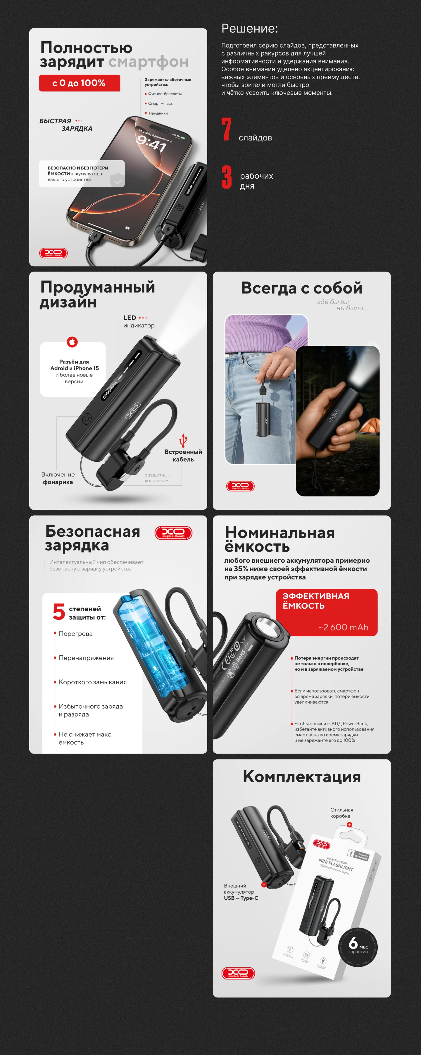 Инфографика — Power Bank / Дизайн карточки товара — Изображение №2 — Графика на Dprofile