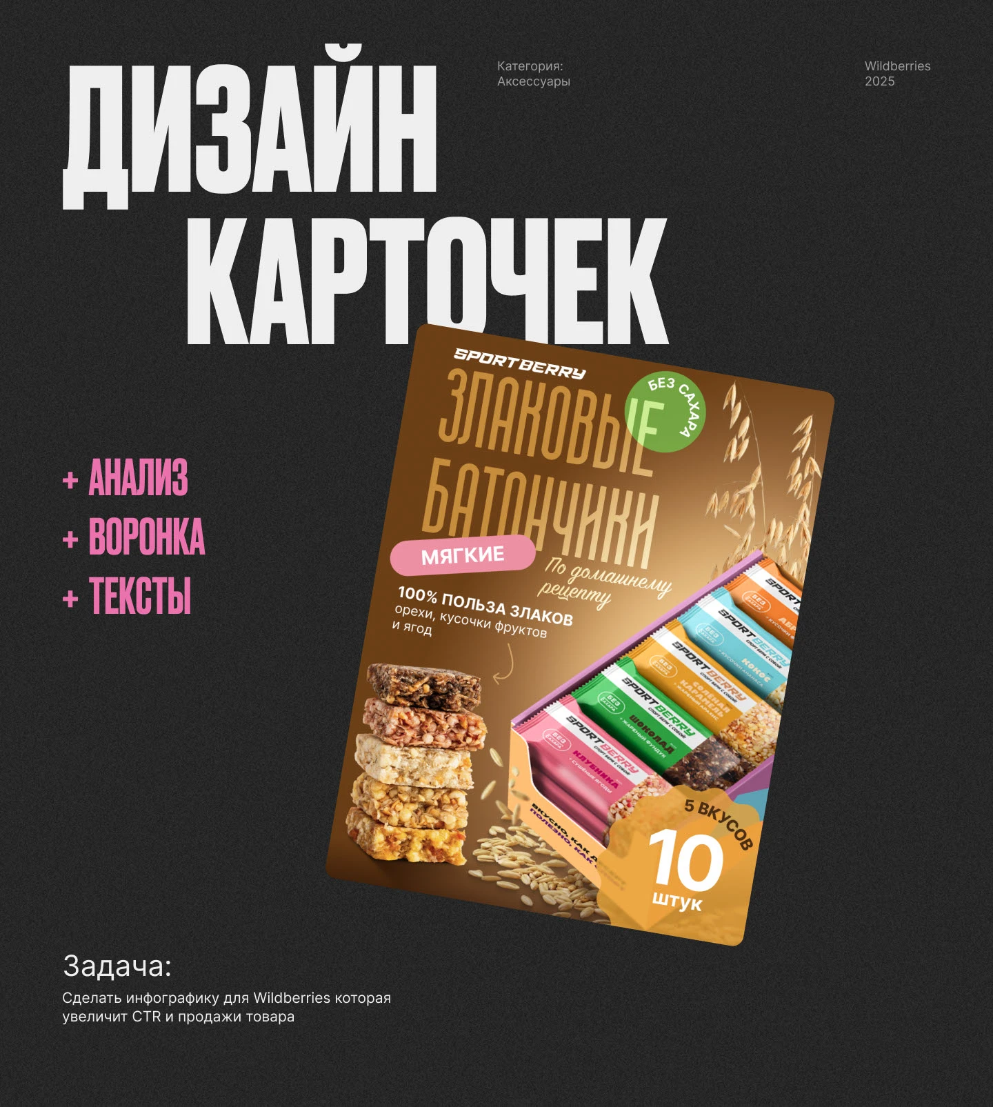 Инфографика - Батончики злаковые | Питание — Изображение №1 — Графика на Dprofile