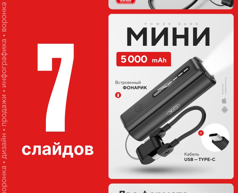 Инфографика — Power Bank / Дизайн карточки товара на Dprofile