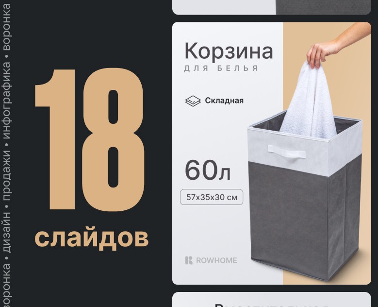 Корзин +Чехлы  — Инфографика для Wildberries на Dprofile