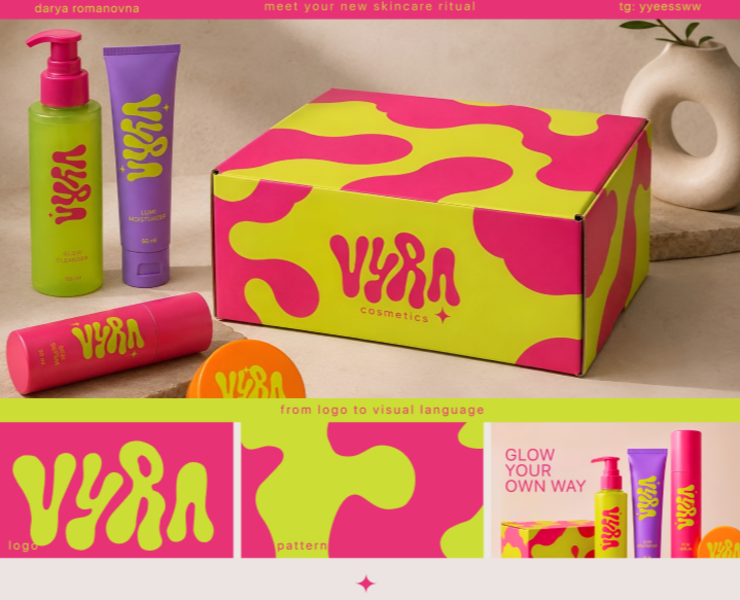 VYRA Cosmetics - Bold beauty identity — Интерфейсы, Брендинг на Dprofile