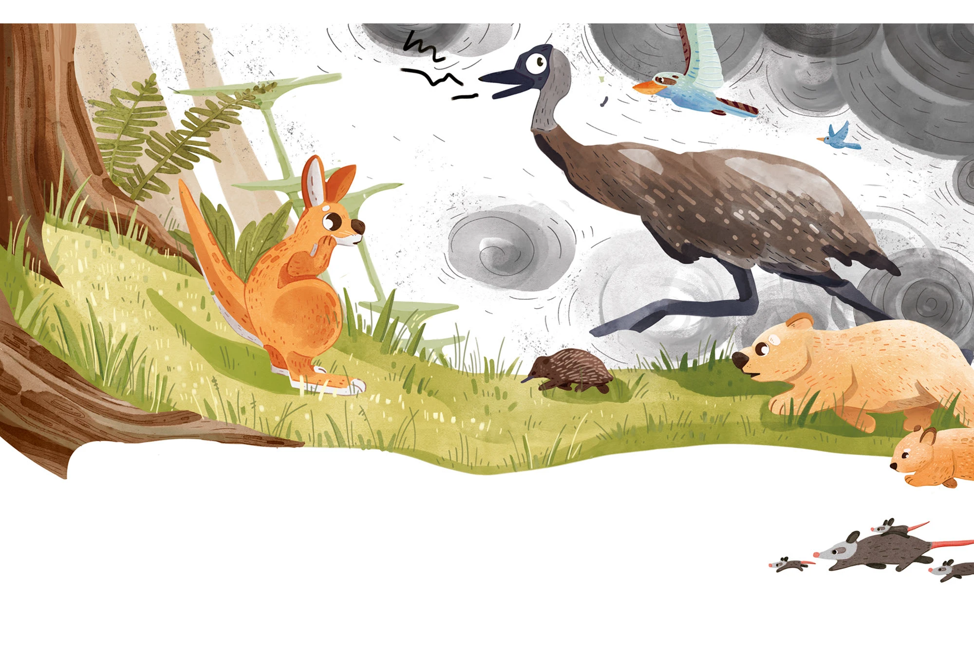 Иллюстрации к детской книге «Как кенгуренок стал пожарным!» — Изображение №10 — Иллюстрация на Dprofile