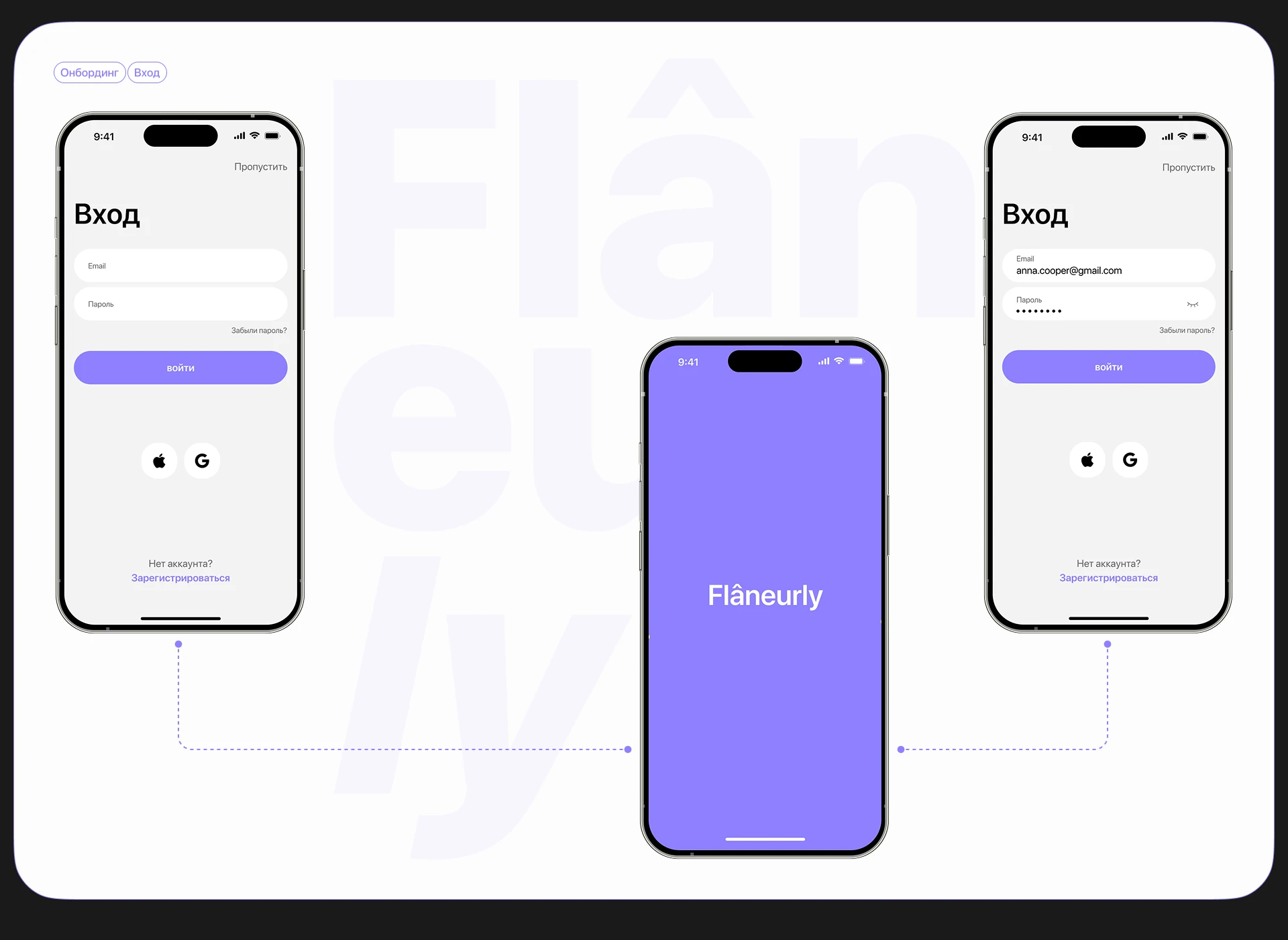 Flaneurly | mobile app — Изображение №3 — Интерфейсы, Брендинг на Dprofile