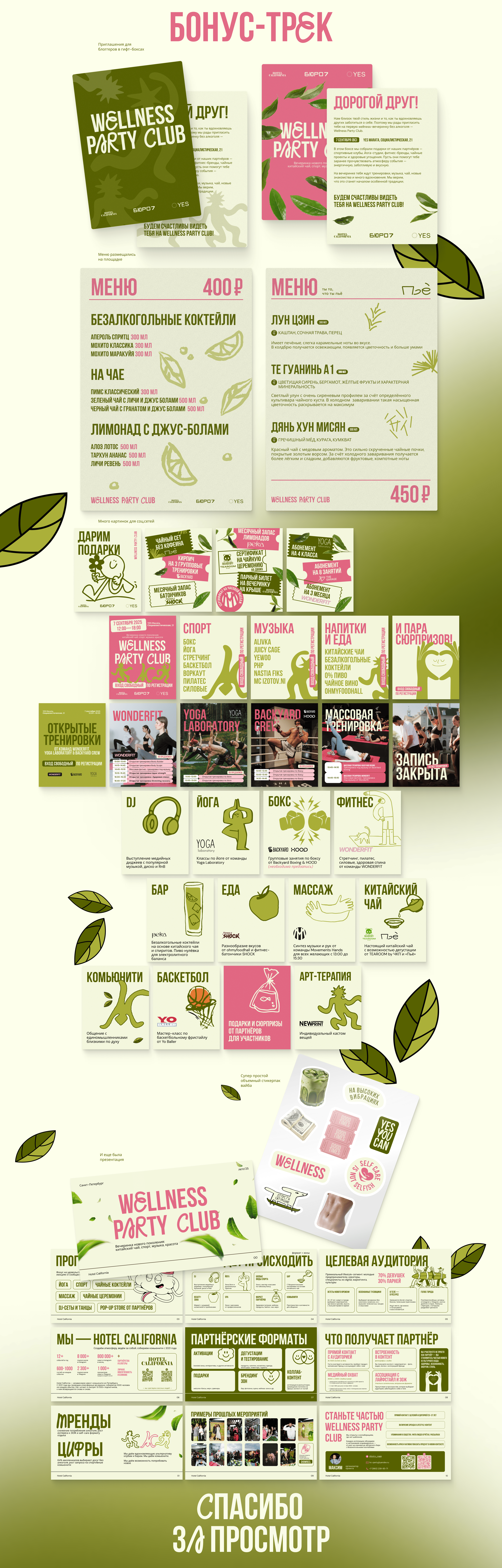 Сайт и брендинг комьюнити Wellness Party Club — Изображение №3 — Брендинг, Графика на Dprofile