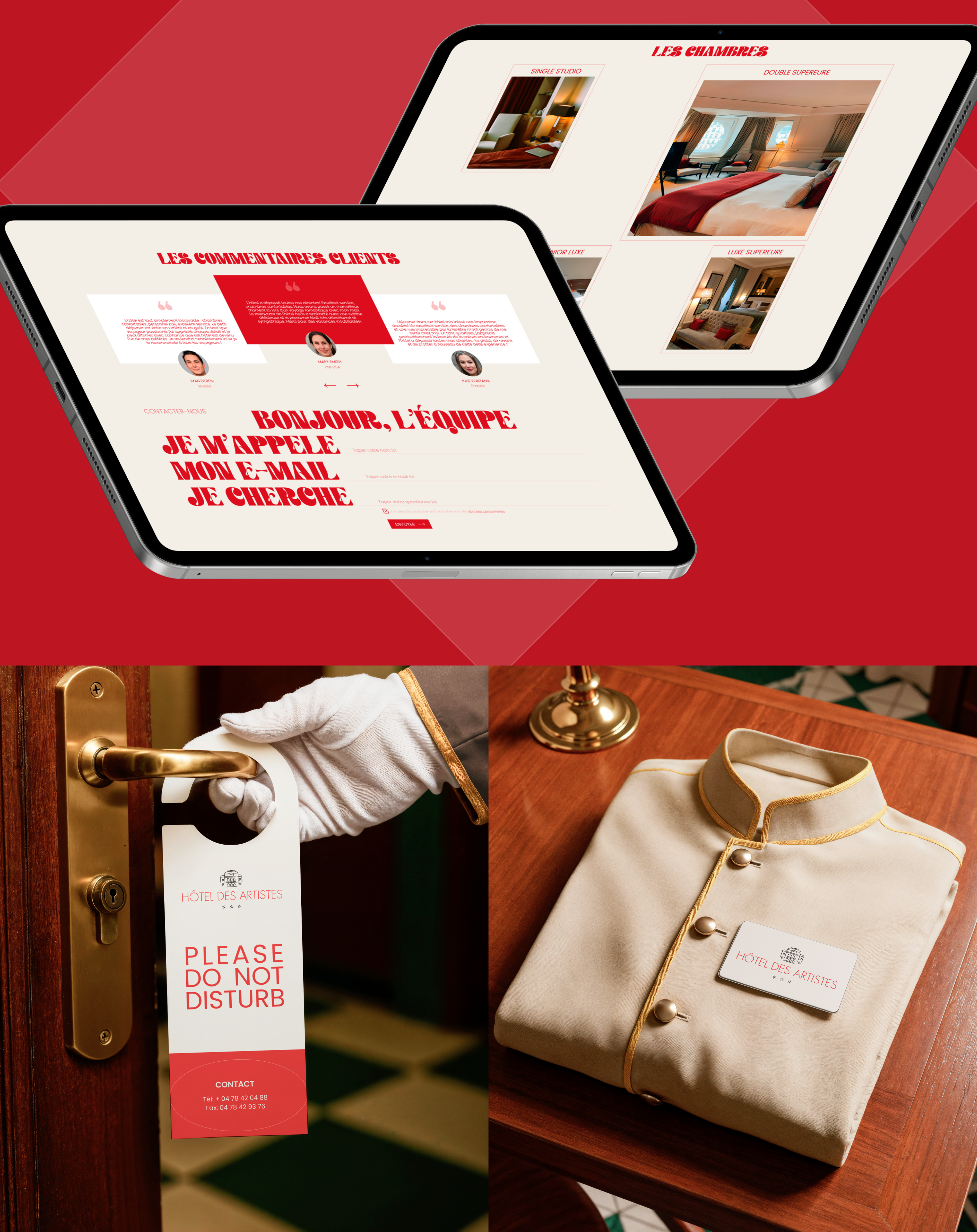 Корпоративный сайт / Hotel des Artistes — Изображение №4 — Интерфейсы, Брендинг на Dprofile