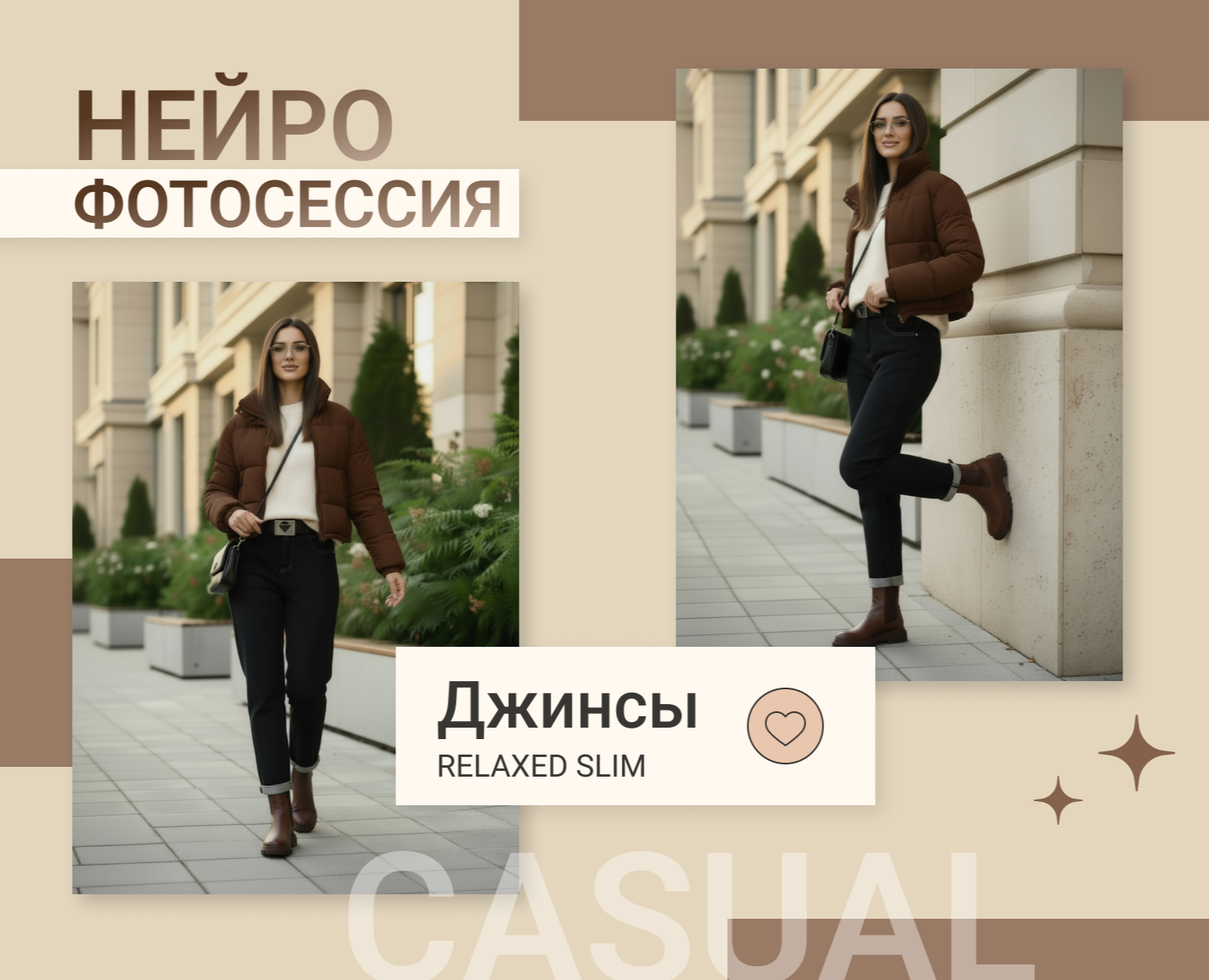 Нейрофотосессия для карточки для маркетплейсов Джинсы на Dprofile