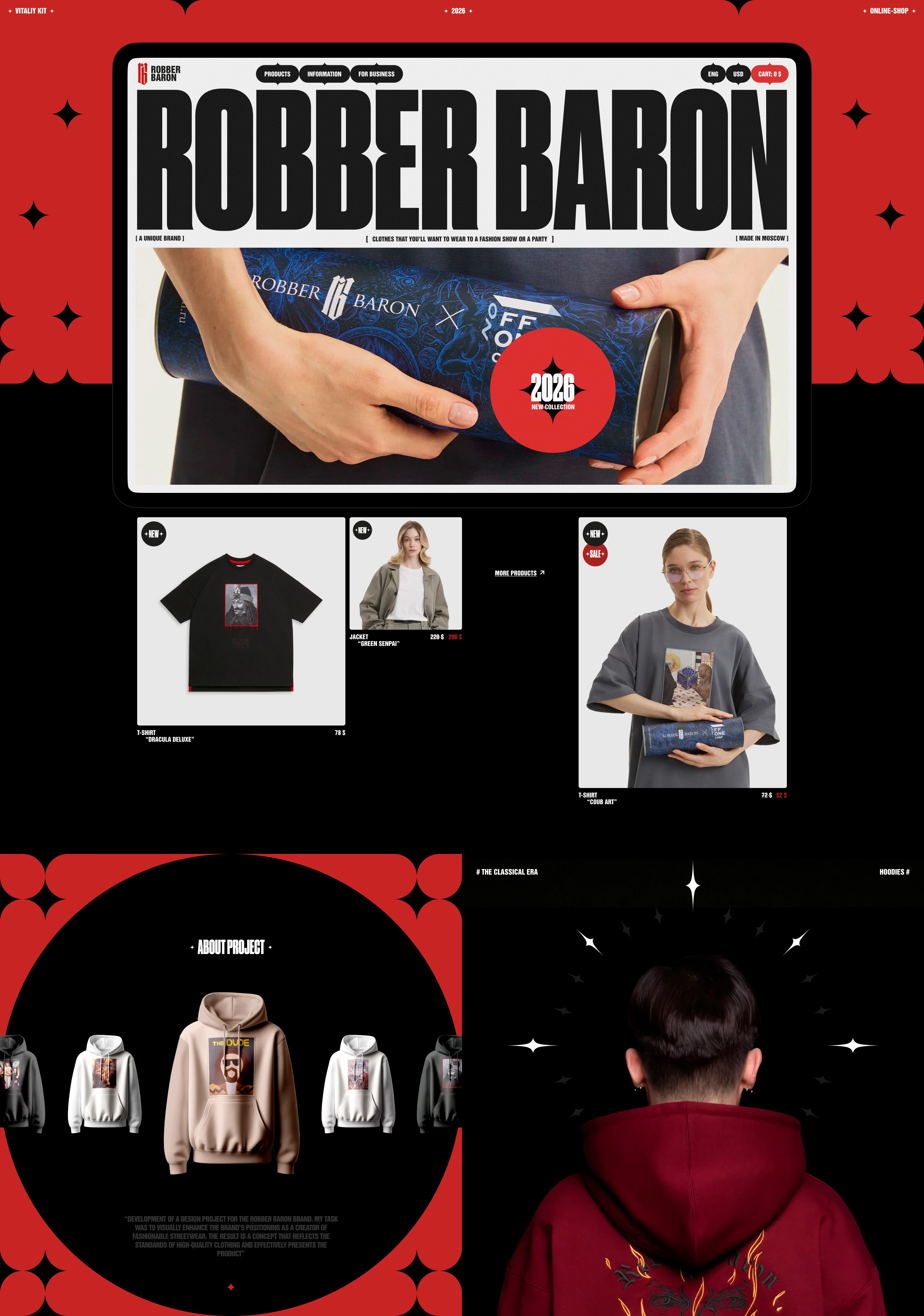 Robber Baron | Online clothing store — Изображение №1 — Интерфейсы, Брендинг на Dprofile