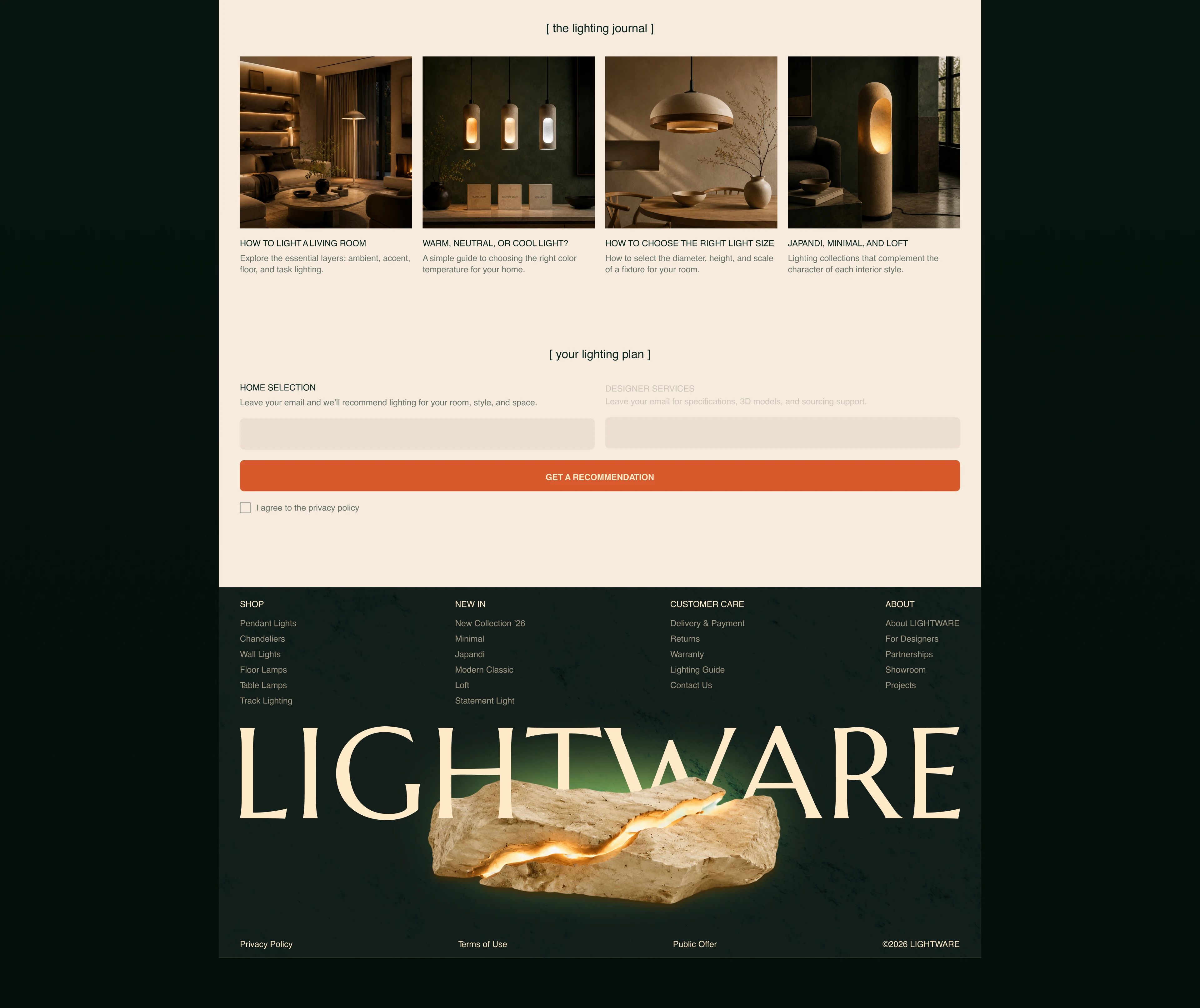 LIGHTWARE — UX/UI Design for a Premium Lighting Website — Изображение №7 — Интерфейсы на Dprofile