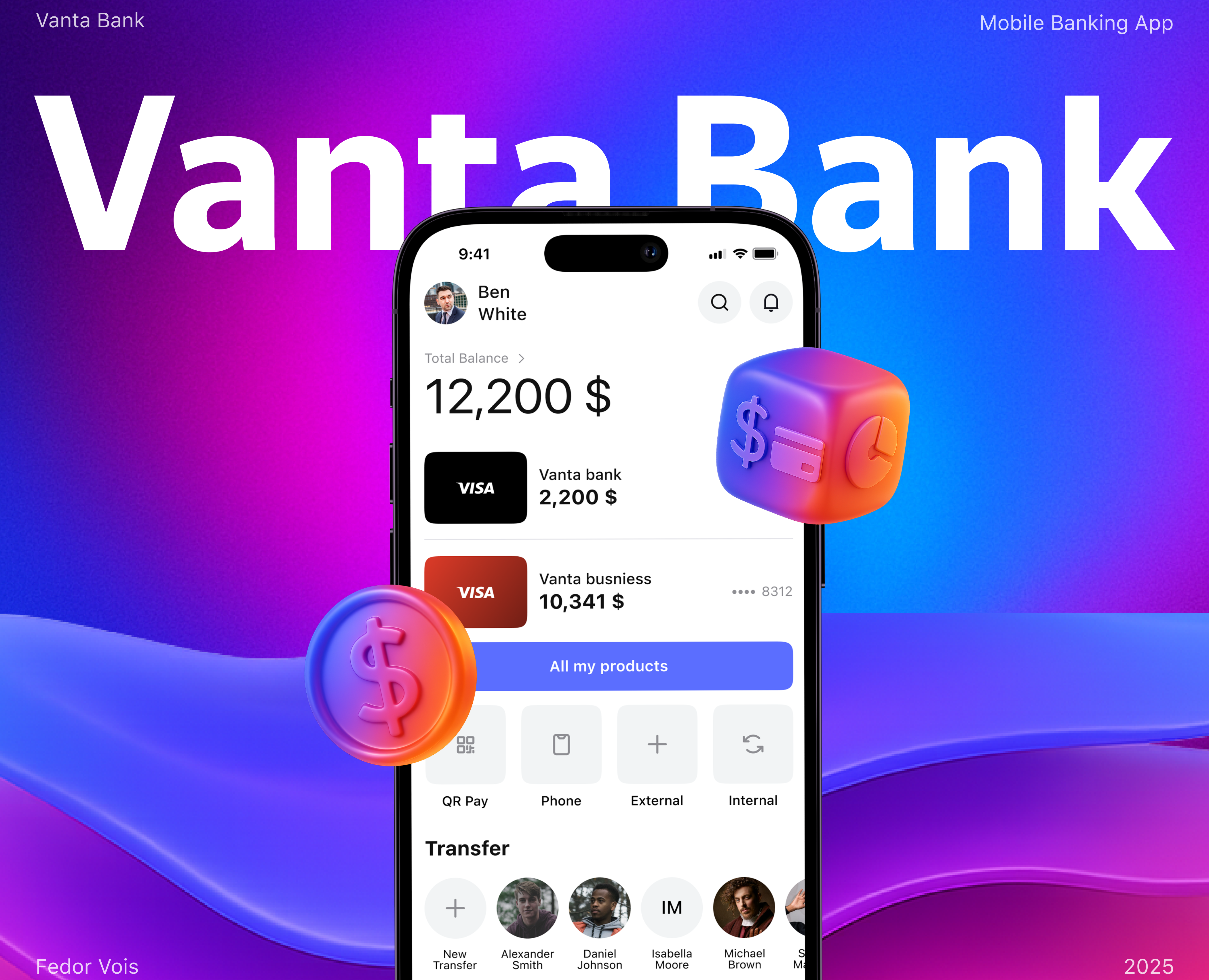 Vanta Bank/Mobile Banking App (Concept) — Интерфейсы на Dprofile