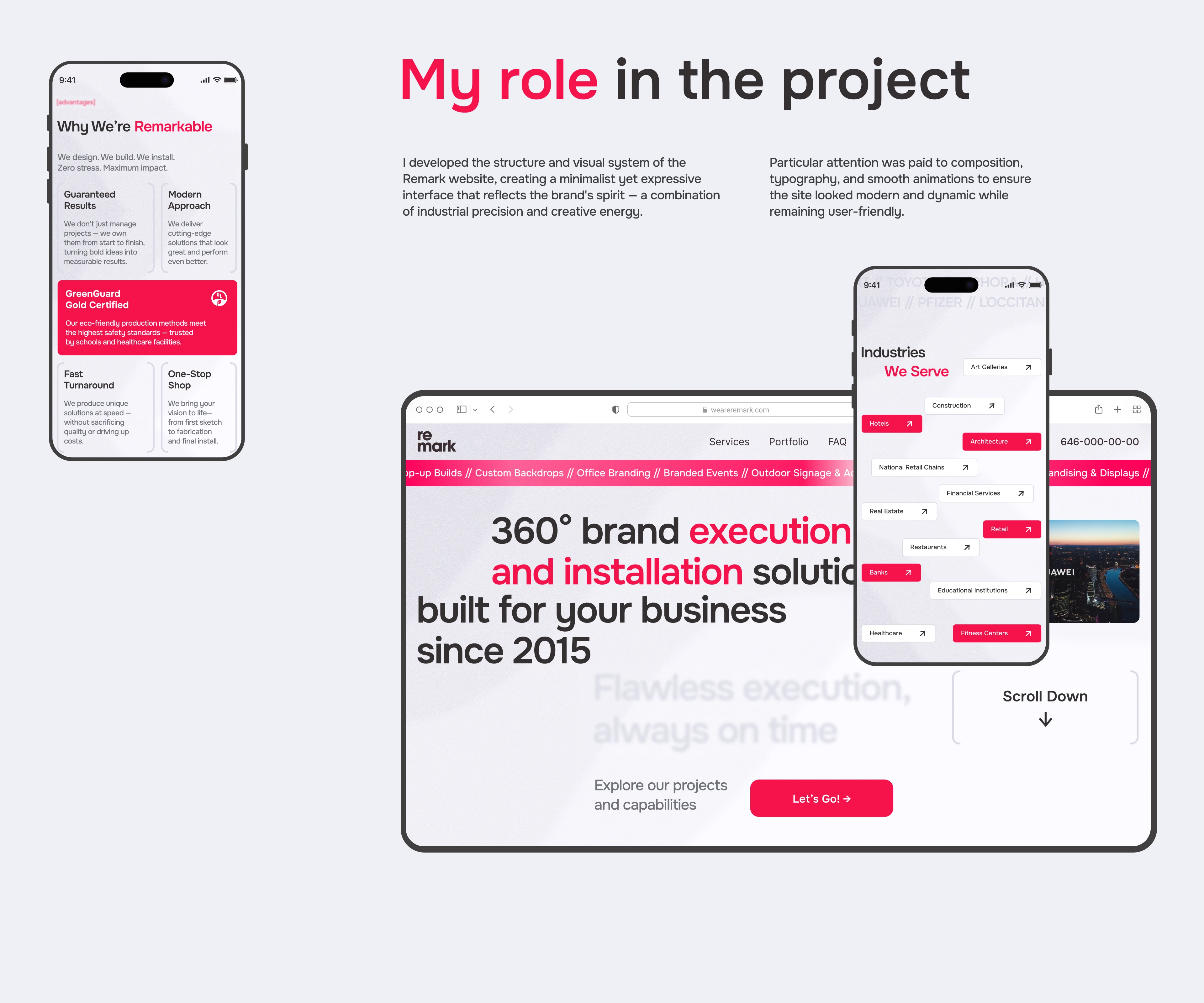Креативная студия | Рекламное агентство | Remark — Изображение №3 — Интерфейсы, Графика на Dprofile
