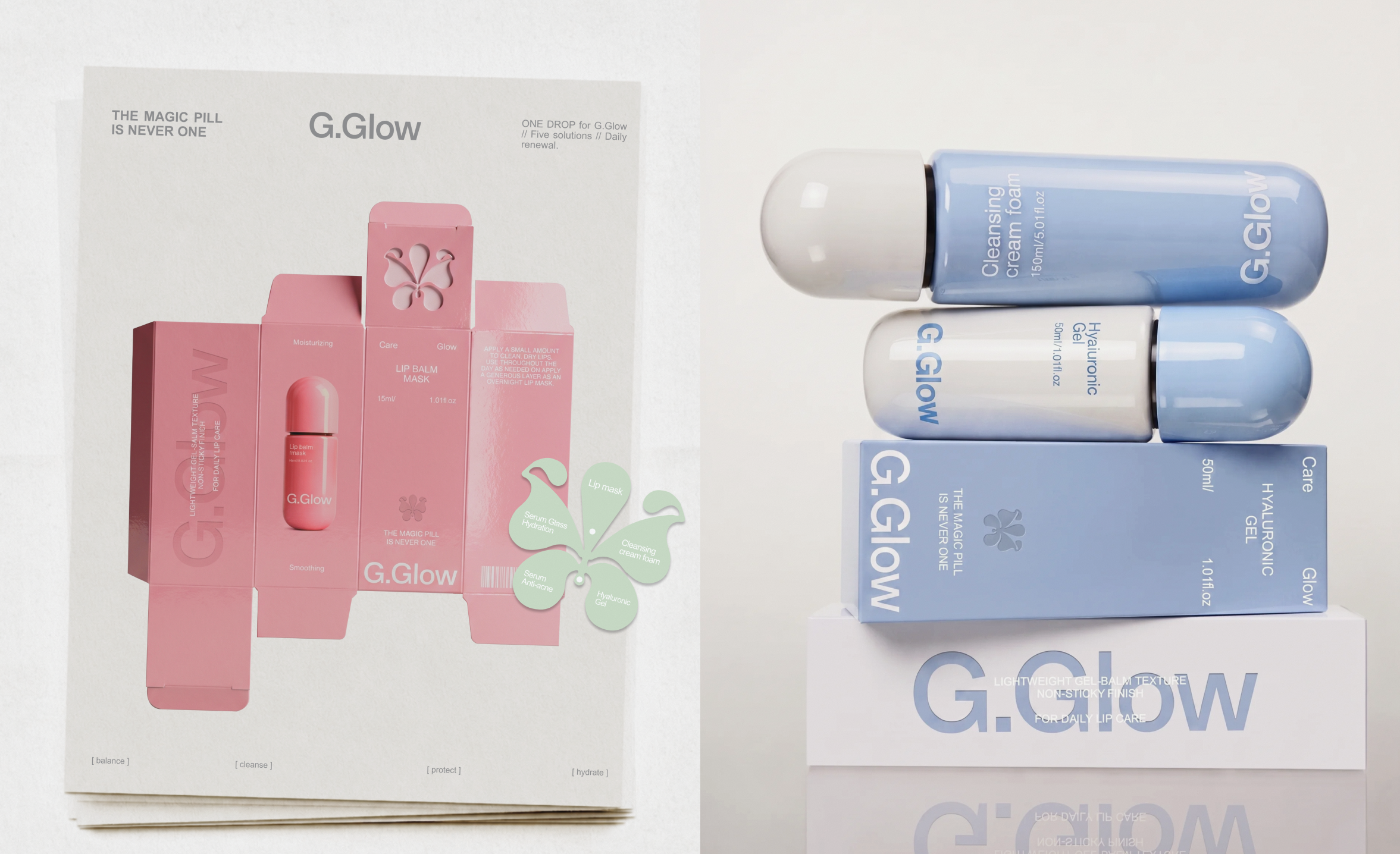 G.GLOW | Skincare Brand Identity & Packaging — Изображение №7 — Брендинг на Dprofile