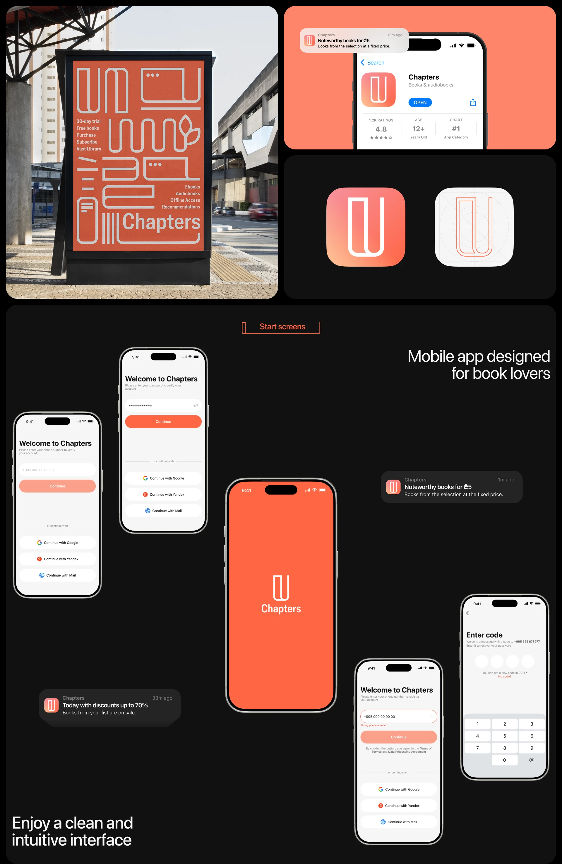Chapters | Mobile Reading App — Изображение №2 — Интерфейсы на Dprofile