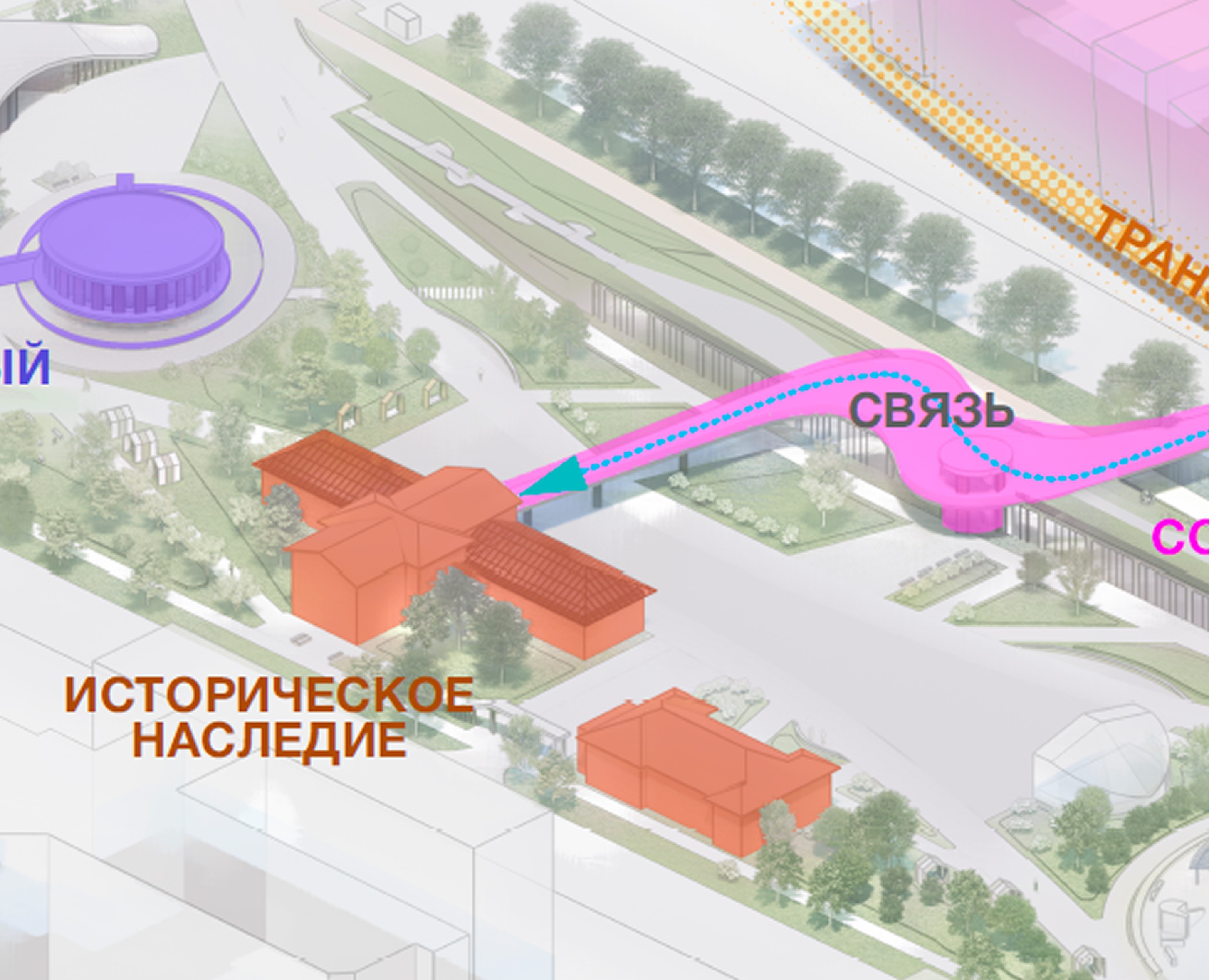 Концепция благоустройства сквера — Иллюстрация, 3D на Dprofile