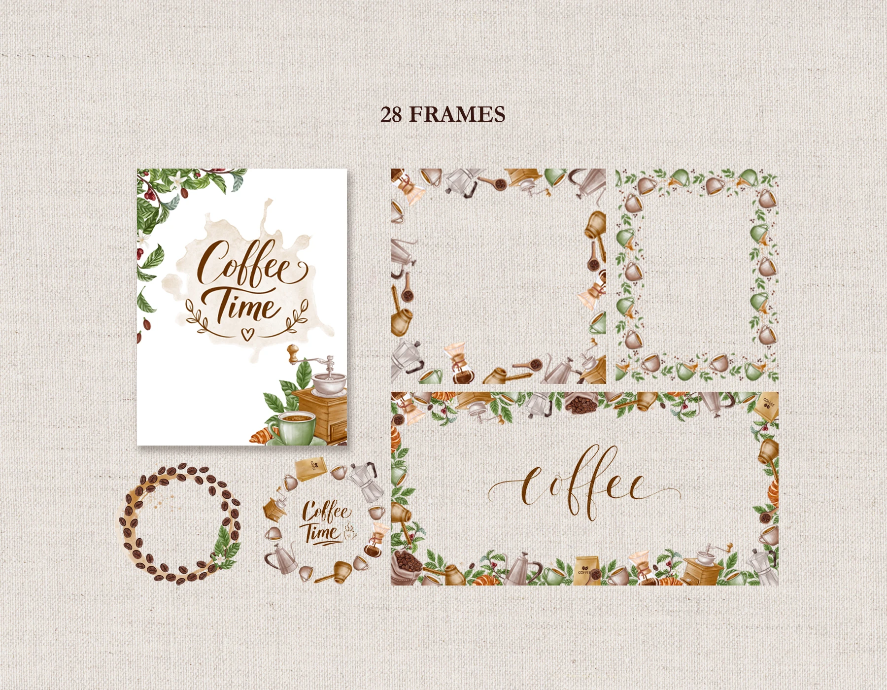 «Coffee Time» / Коллекция акварельных иллюстраций для кофей… — Изображение №7 — Брендинг, Иллюстрация на Dprofile