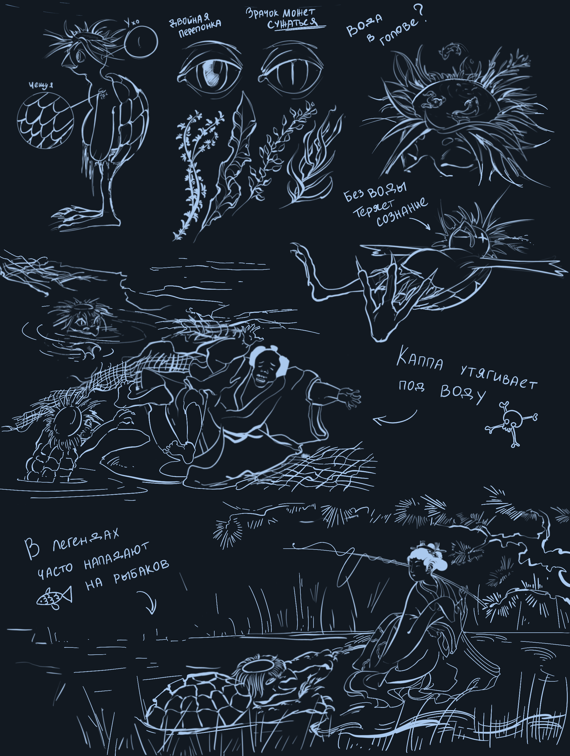 Записки о екаях. Книга о японской мифологии — Изображение №8 — Иллюстрация, Графика на Dprofile